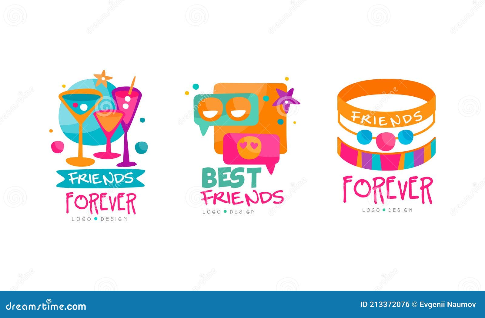 Best Friends Forever Vector Illustration Card Stock Vector (Royalty Free)  1737486833 | Shutterstock
