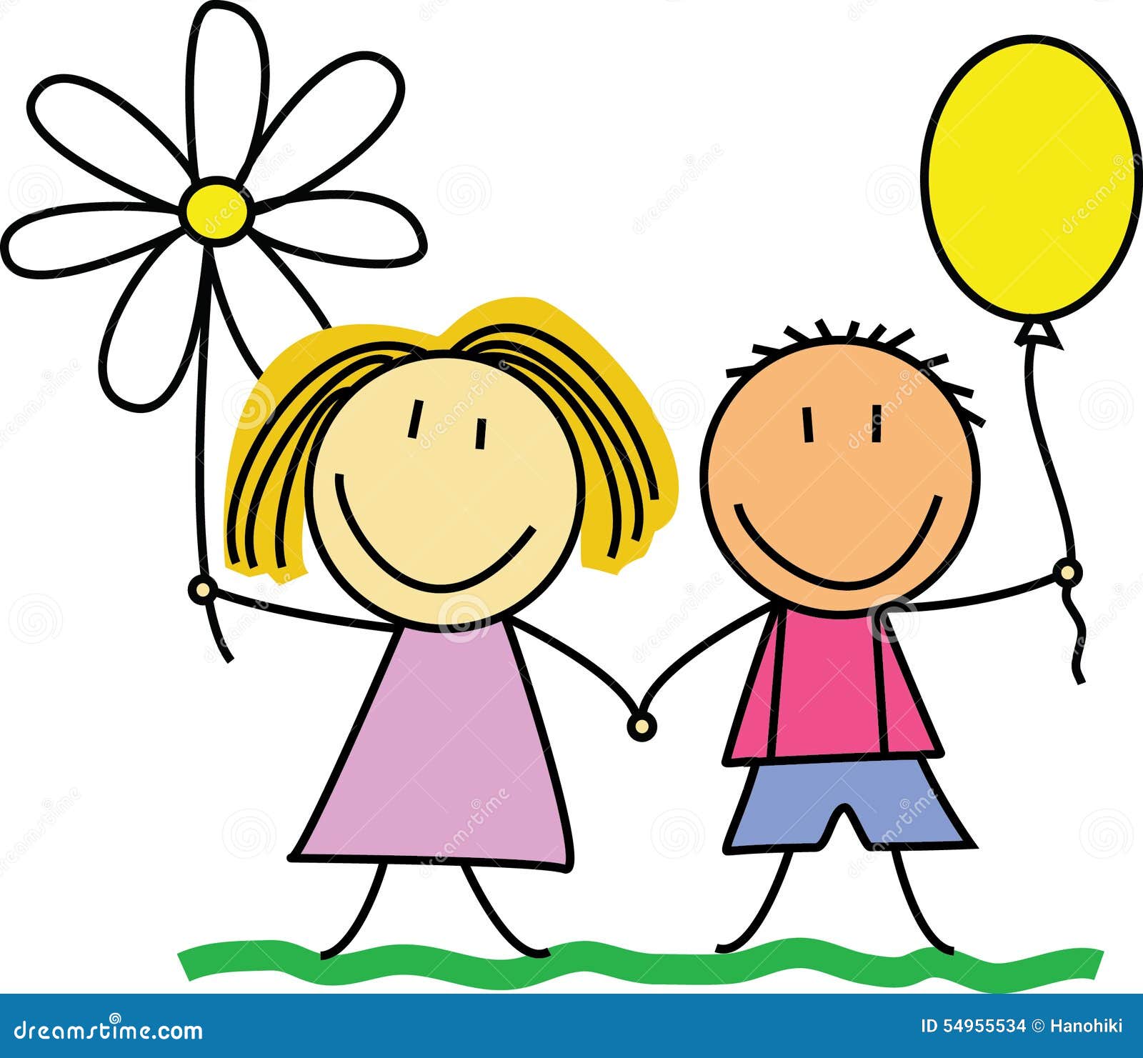 Friends / Friendship - Kids Drawing /illustration Stock Vector -  Illustration of brother, friendship: 54955534