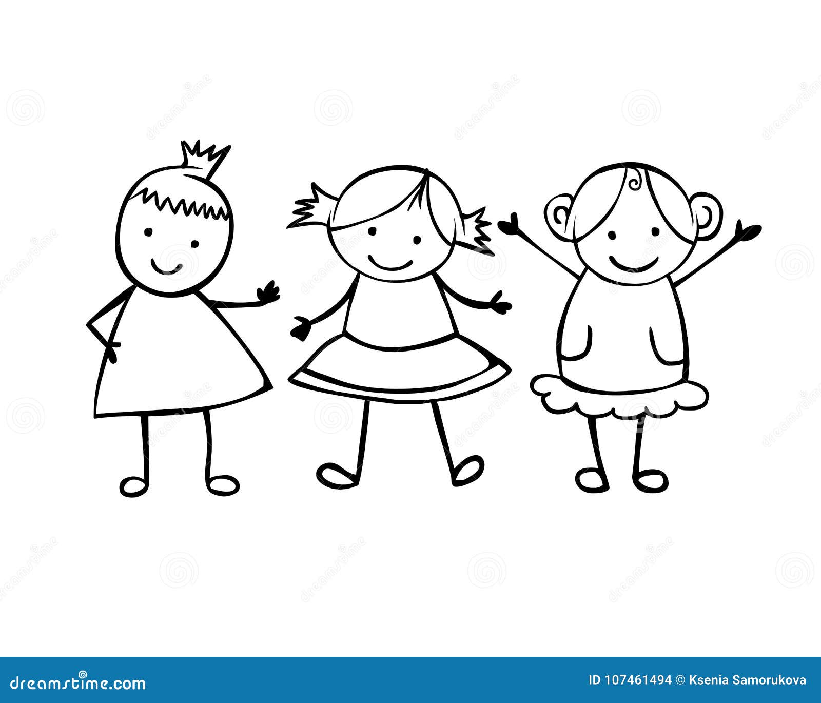 Drawing Friends Line Three Girls Stock Illustrations – 33 Drawing Friends  Line Three Girls Stock Illustrations, Vectors & Clipart - Dreamstime