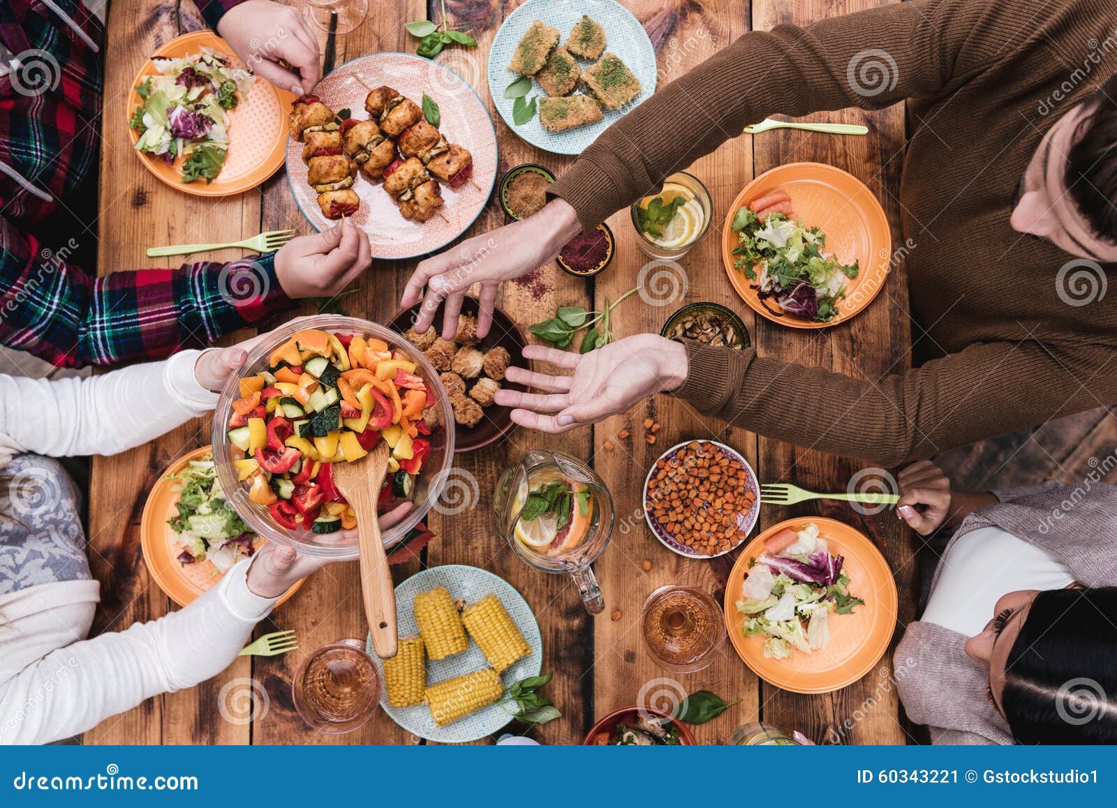 friends having dinner.