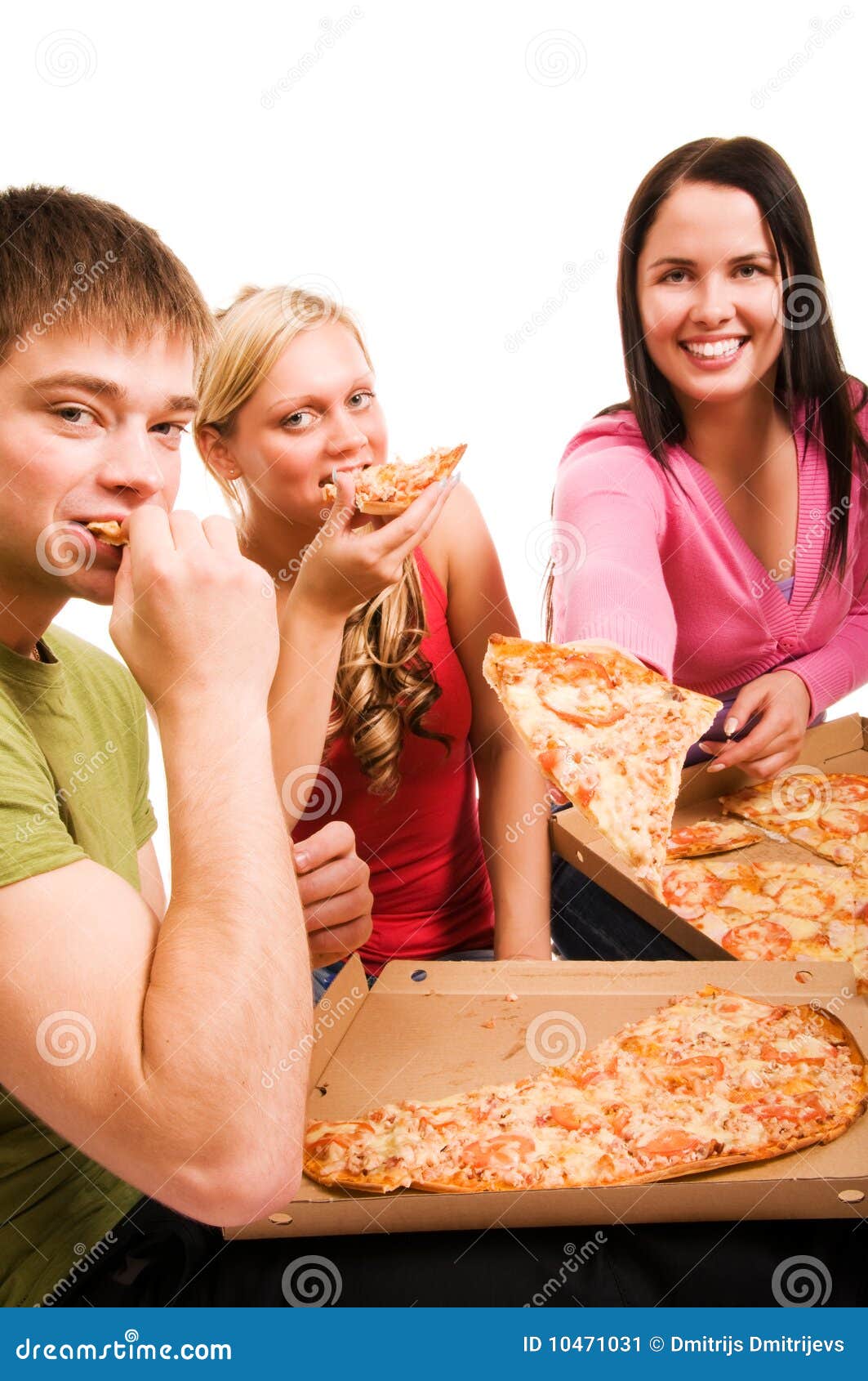 Happy Friends hanging out Together and eating Pizza · Free Stock Photo