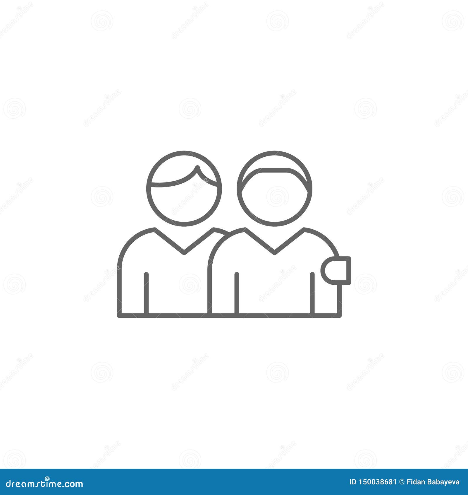 Friends 2 Men Outline Icon. Elements of Friendship Line Icon Stock  Illustration - Illustration of casual, friends: 150038681