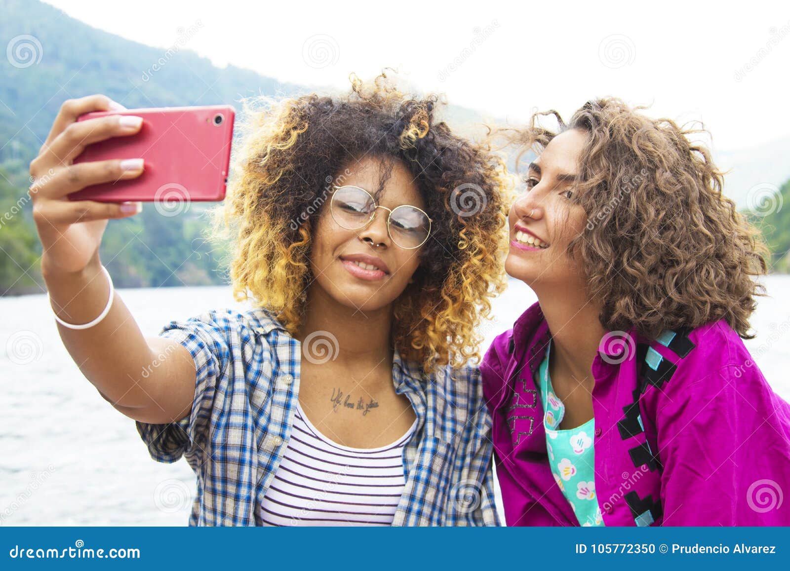 Friends with Mobil Phone Outdoors Stock Photo - Image of networking ...