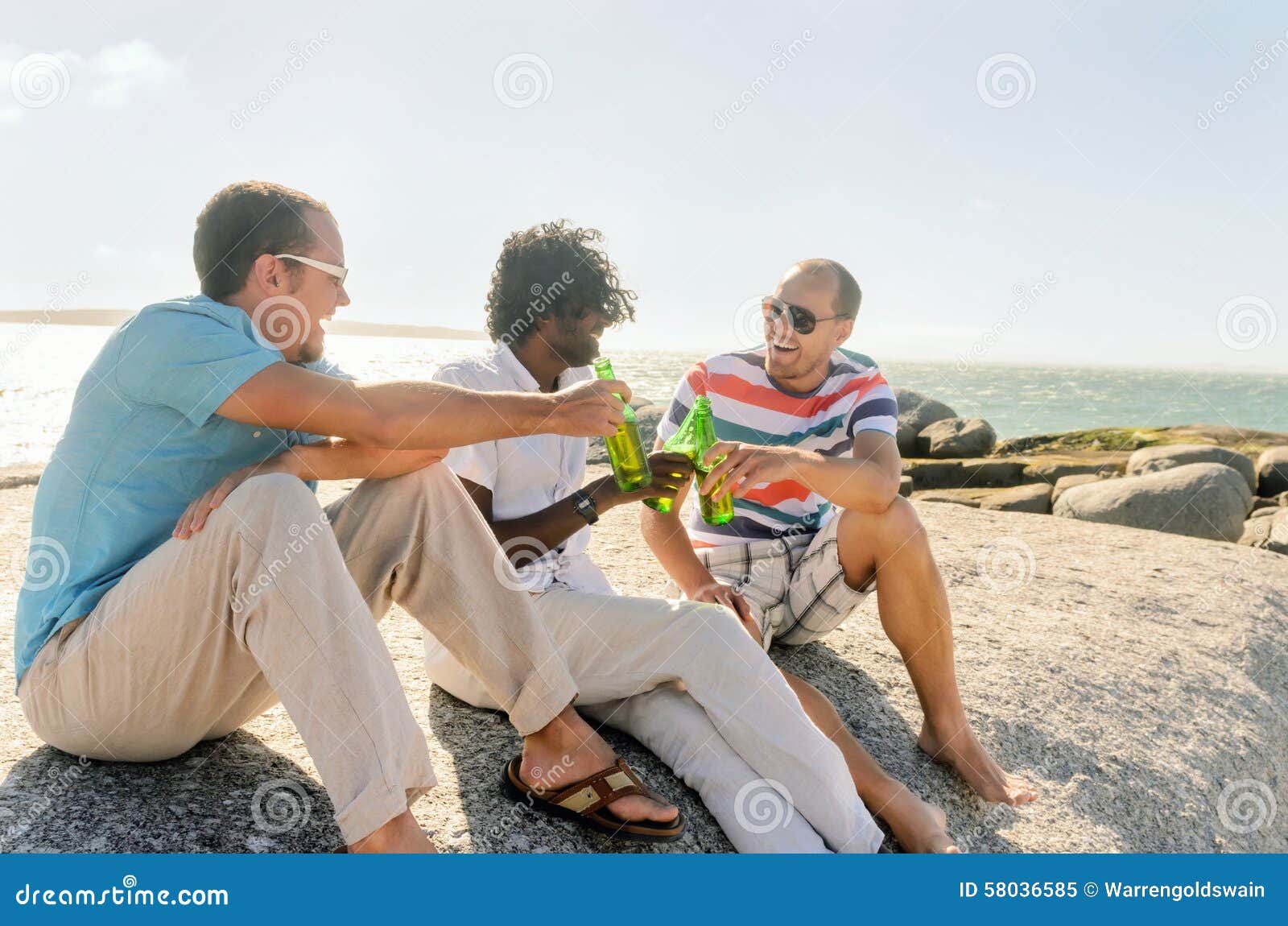 Friends Relaxing with Some Beers Stock Image - Image of leisure ...