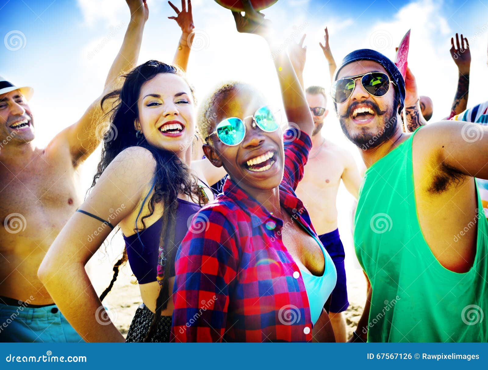 Friends Summer Beach Party Festival Concept Stock Photo - Image of ...
