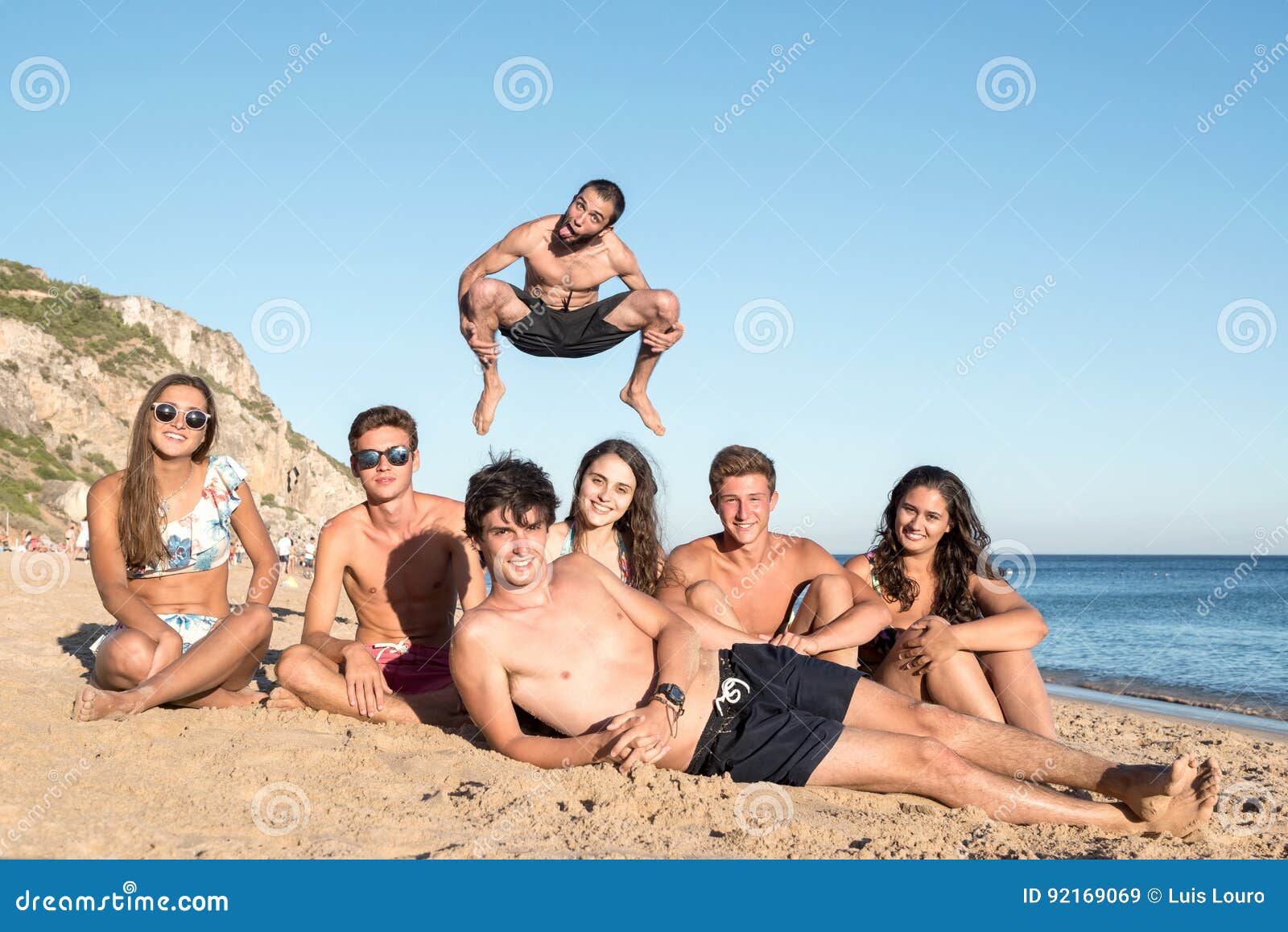 Friends in Summer stock image. Image of friends, funny - 92169069