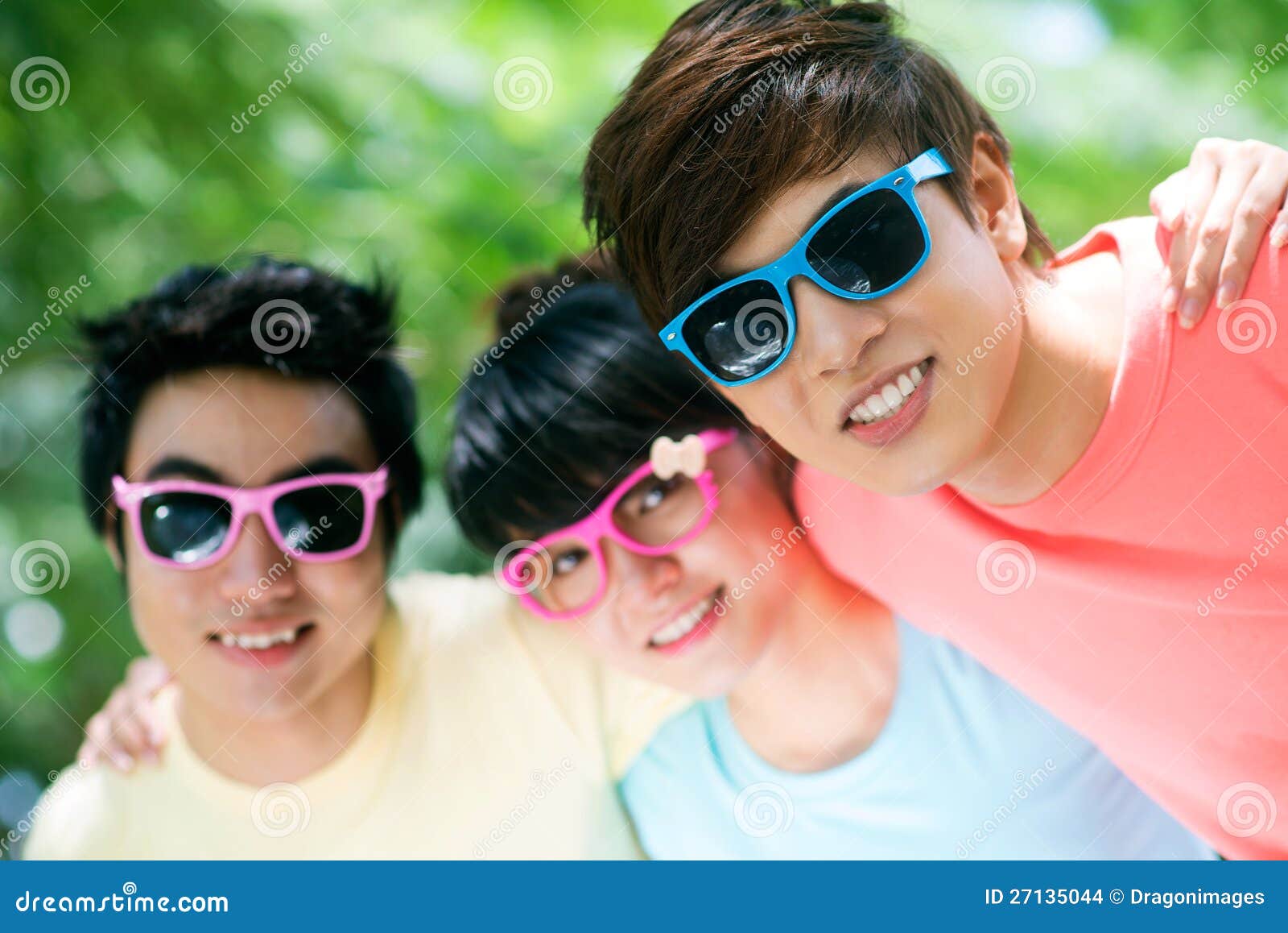 Friends in sunglasses stock photo. Image of embracing 27135044