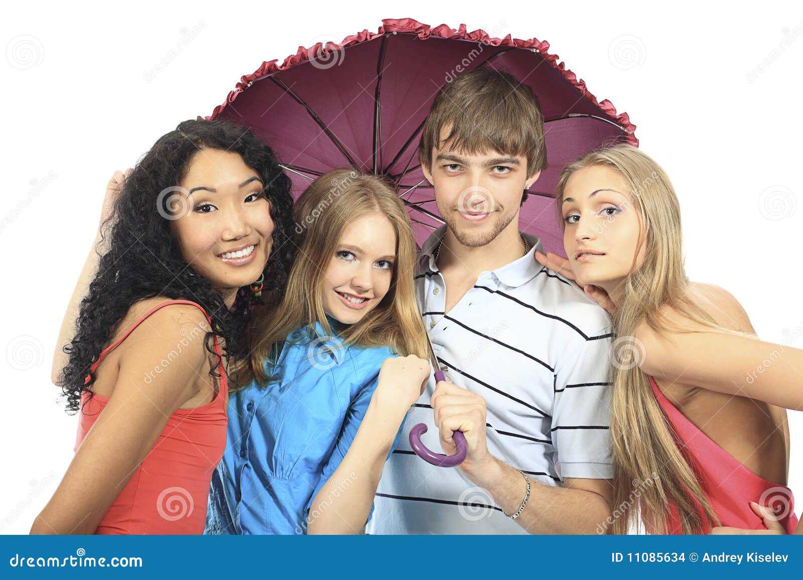 Friends With Umbrella Stock Images - Image: 11085634
