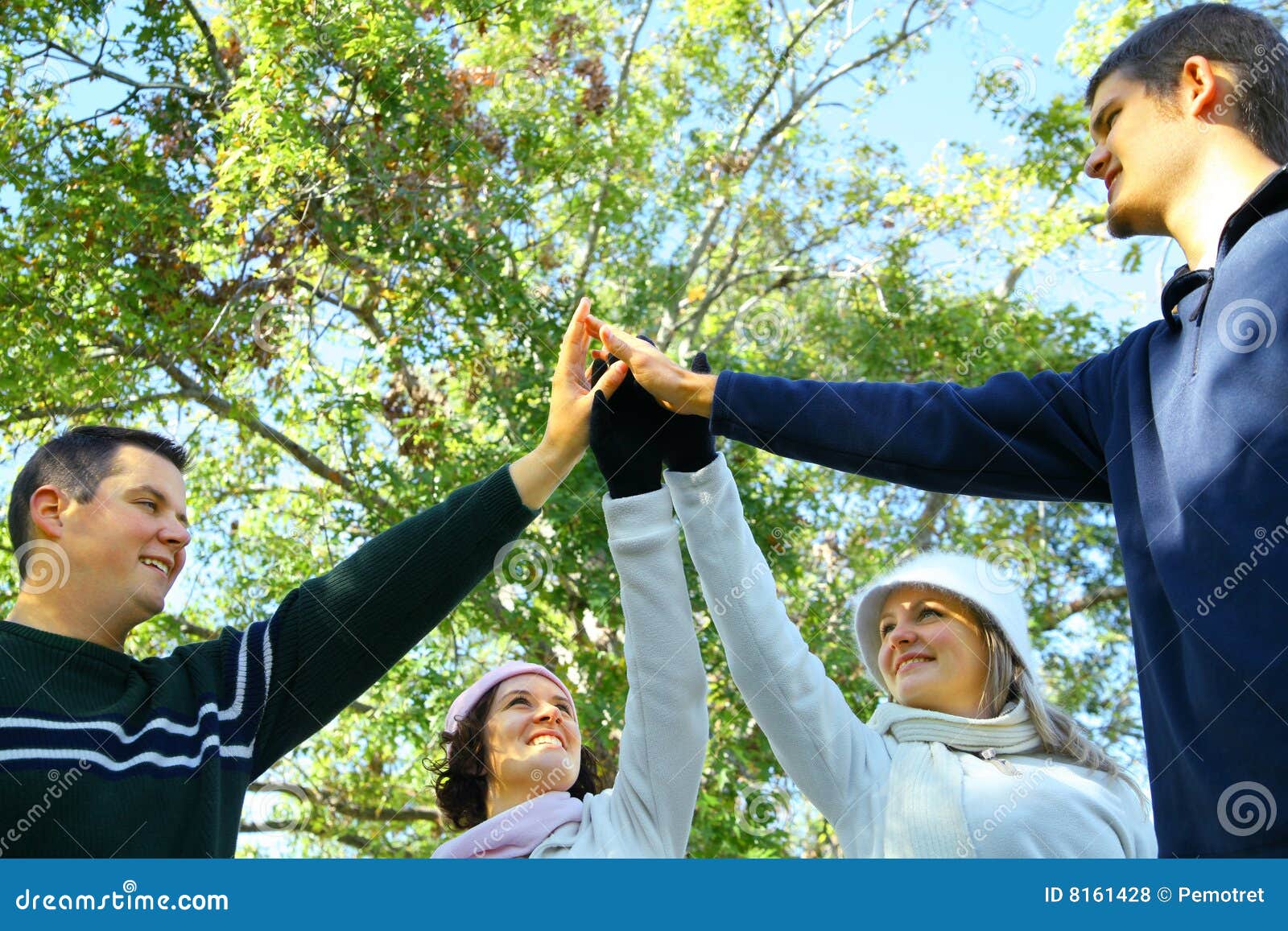 Friends Unity Outdoor stock photo. Image of happiness 8161428