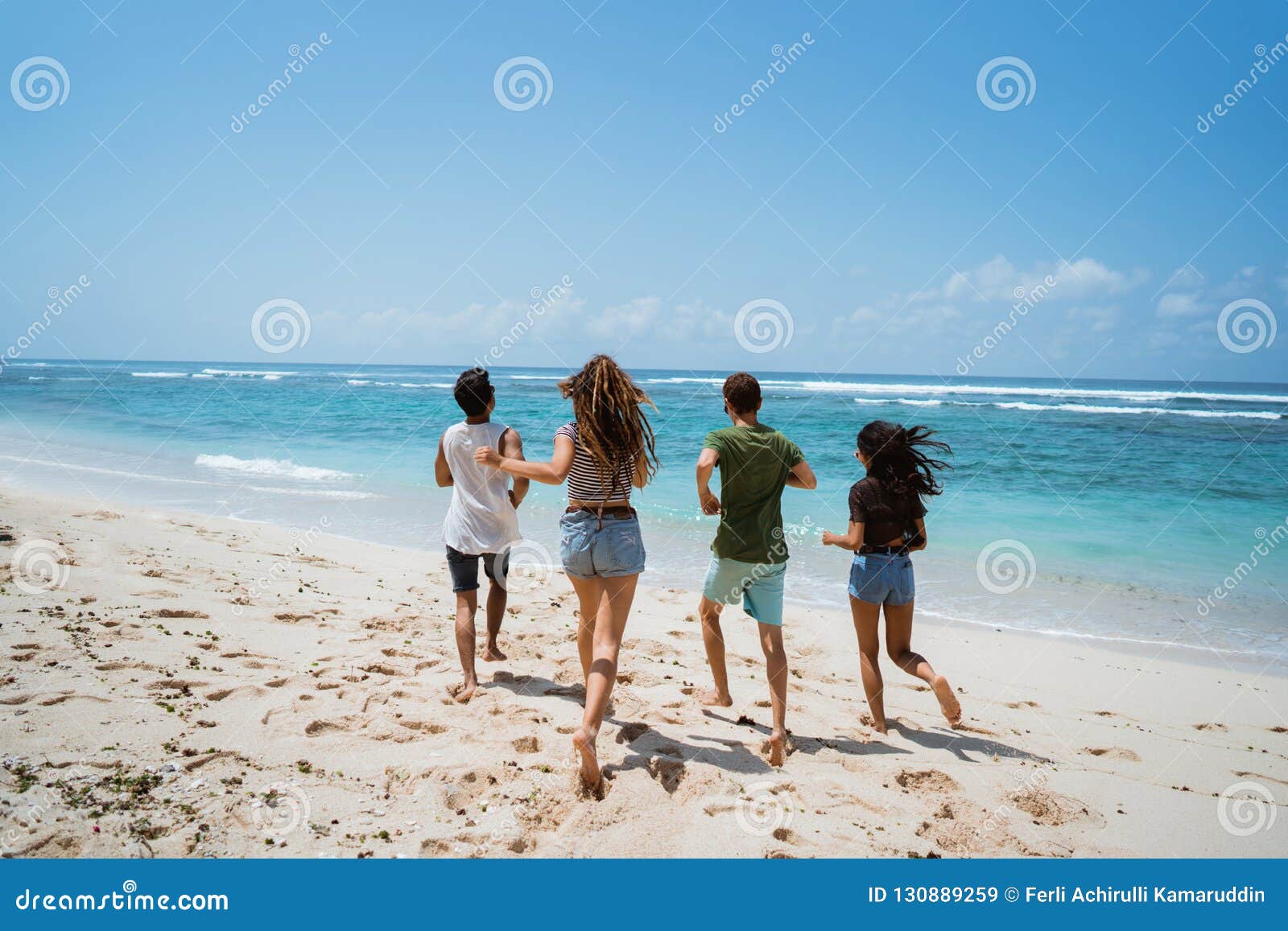 Friendship Freedom Beach Summer Stock Image - Image of friend, team