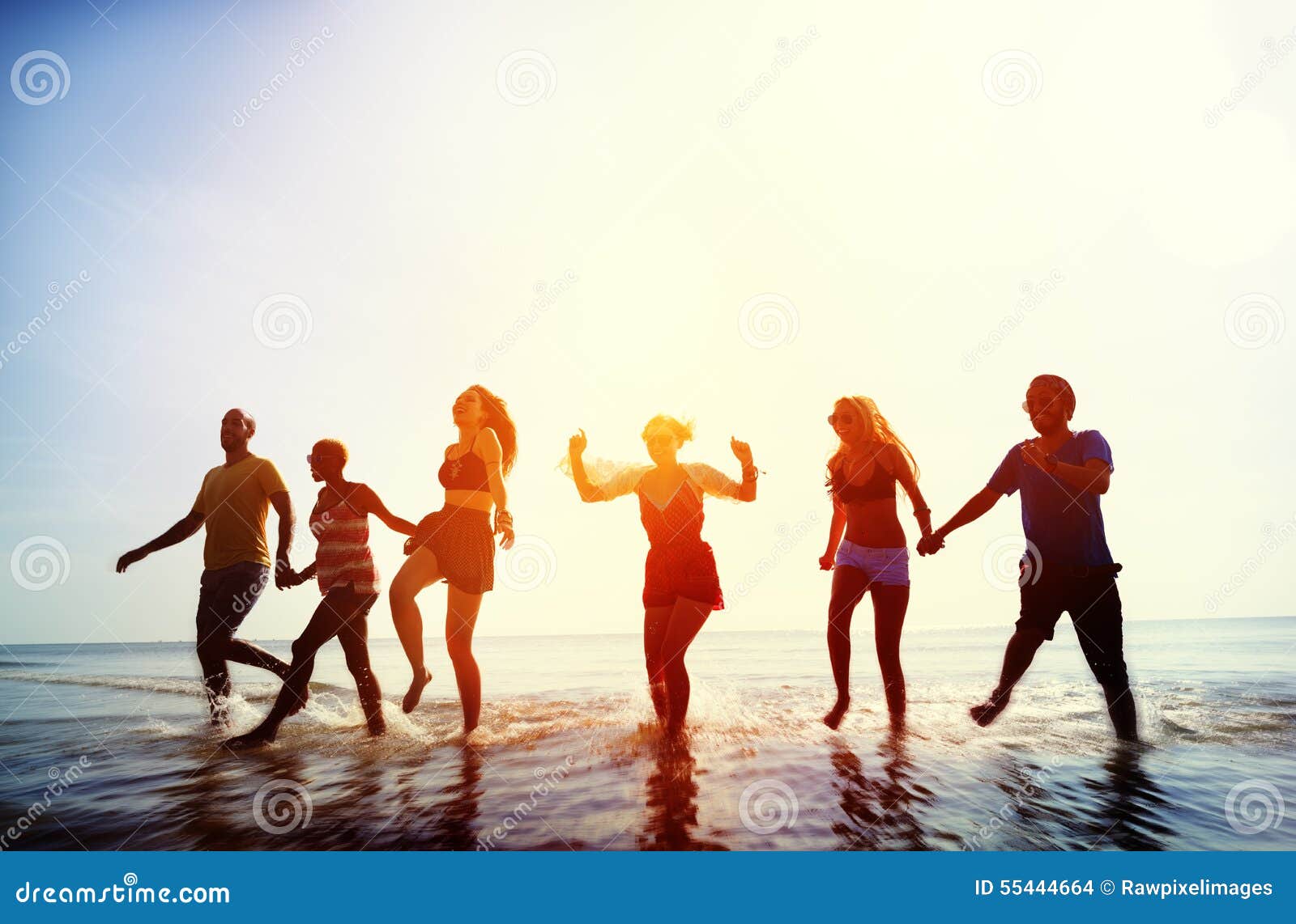 Friendship Freedom Beach Summer Holiday Concept Stock Photo - Image of