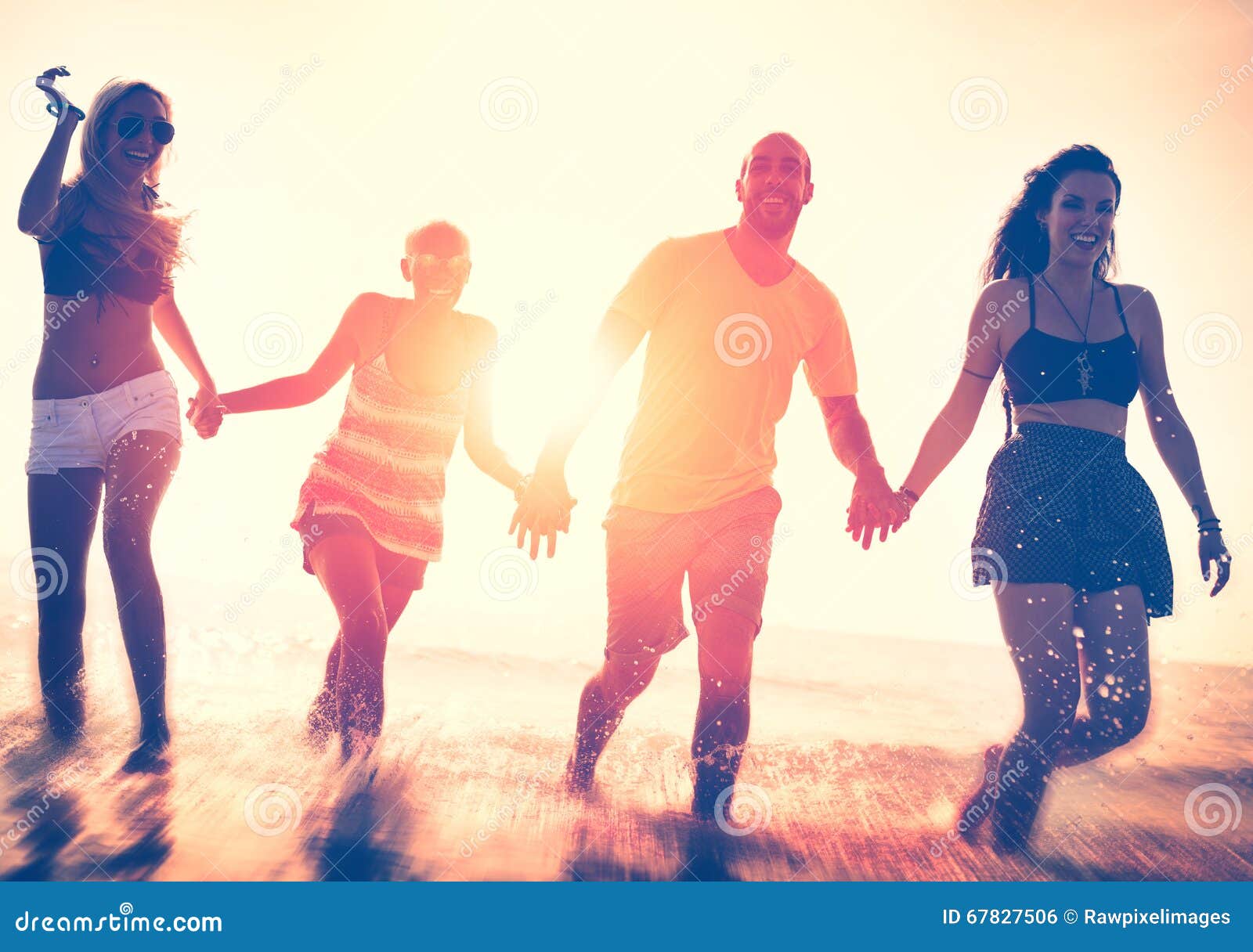 Friendship Freedom Beach Summer Holiday Concept Stock Photo - Image of