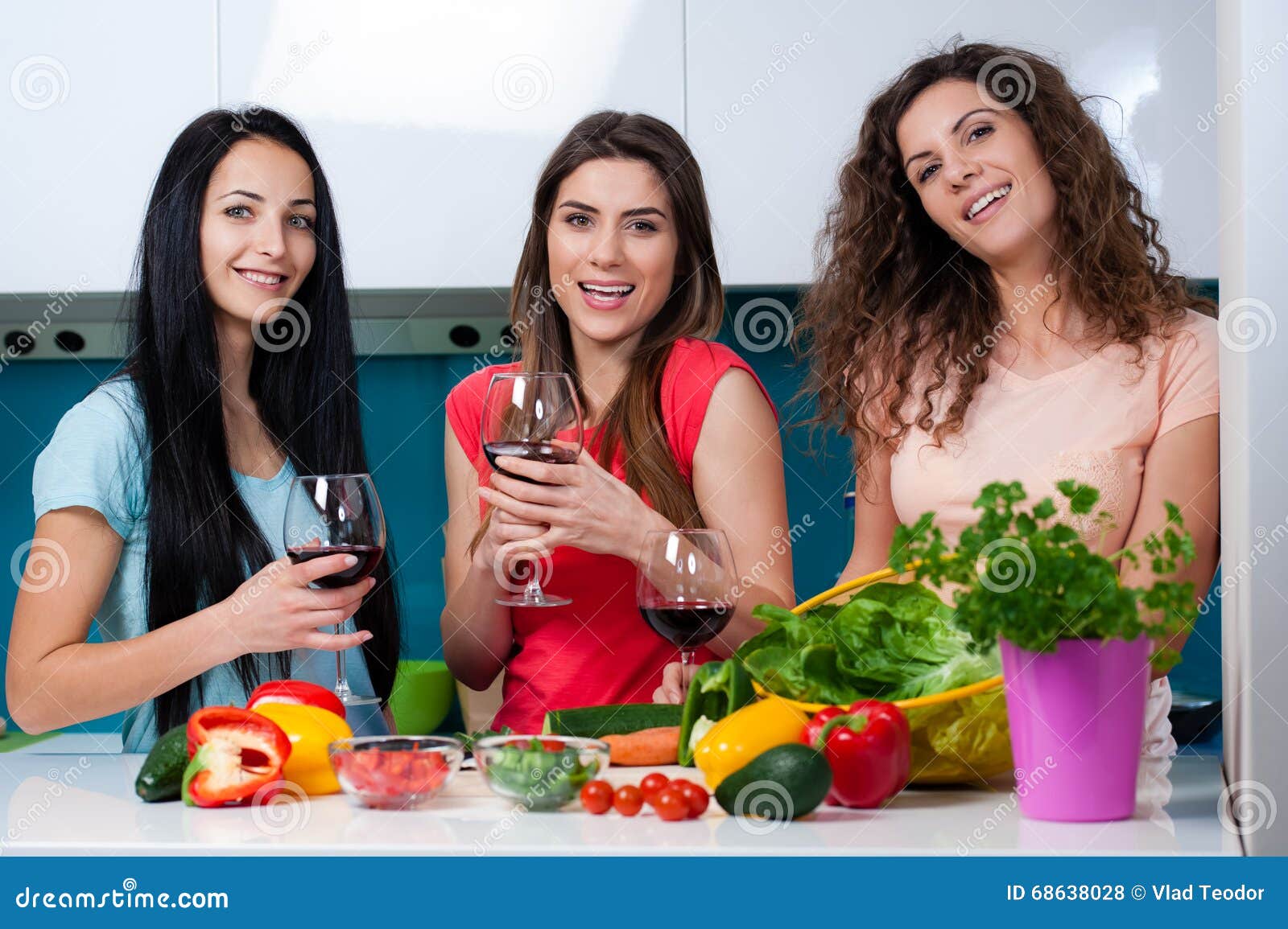 Download Friendship And Good Time Over A Glass Of Wine. Stock Photo ...