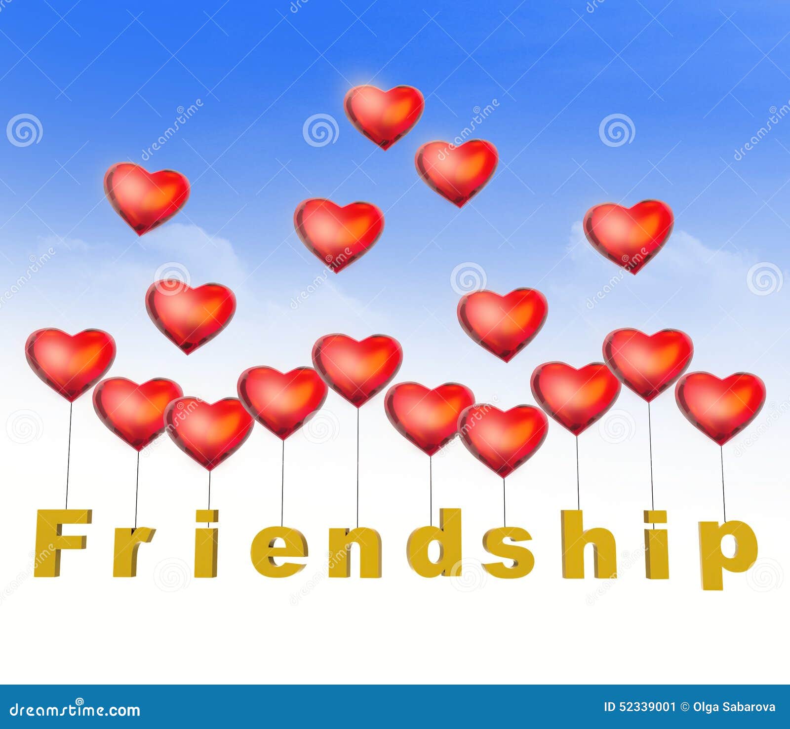 Friendship Heart Letters Stock Illustration Illustration Of Love