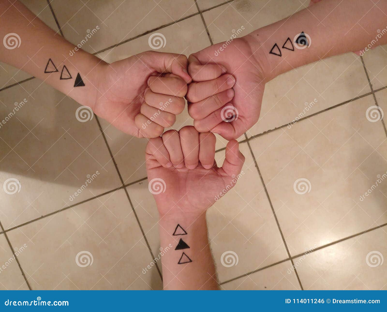 Friendship Tattoos between Three Friends Stock Photo - Image of roomates, back: 114011246 Friendship Tattoos between Three Friends Stock Photo - Image of roomates, back: 114011246