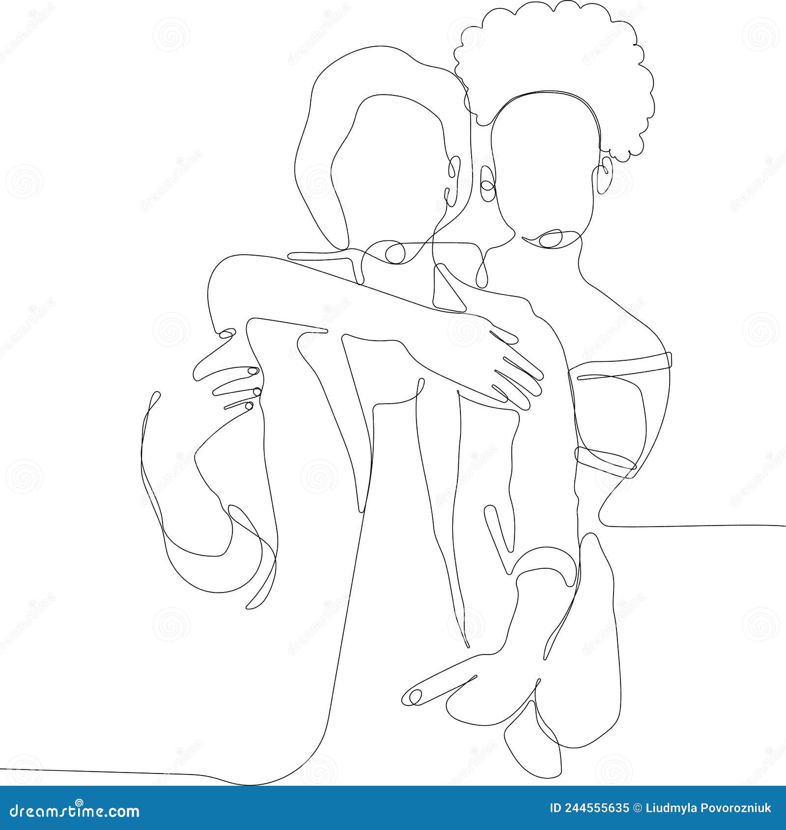 Friendshipe Portrait of Two Girls Hugging Stock Vector - Illustration of  together, lady: 244555635