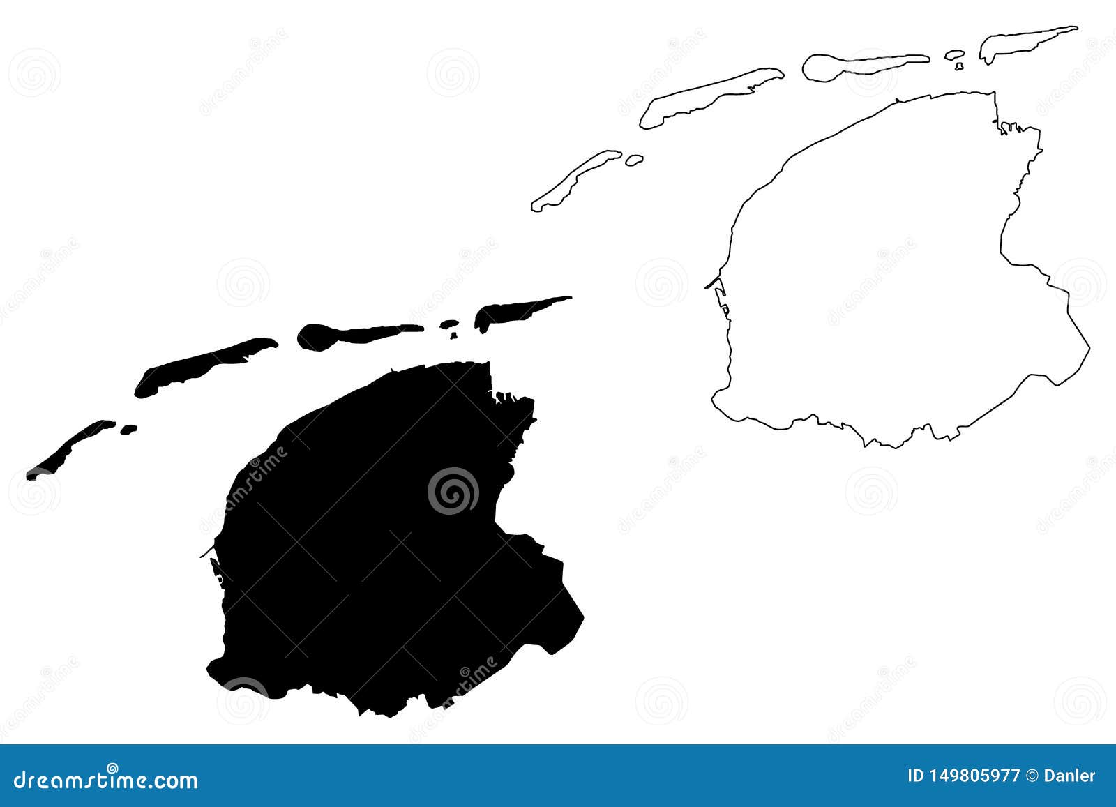 friesland province kingdom of the netherlands, holland map  , scribble sketch frisia or fryslan map