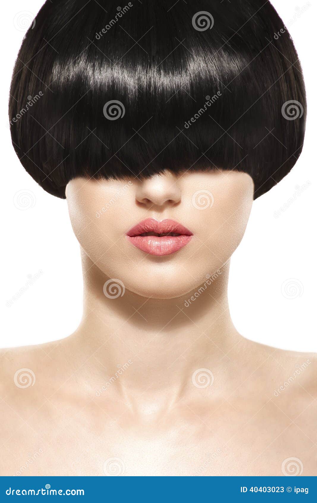 Fringe Hairstyle Beauty Girl with Short Hair Stock Image - Image of girl,  fashion: 40403023