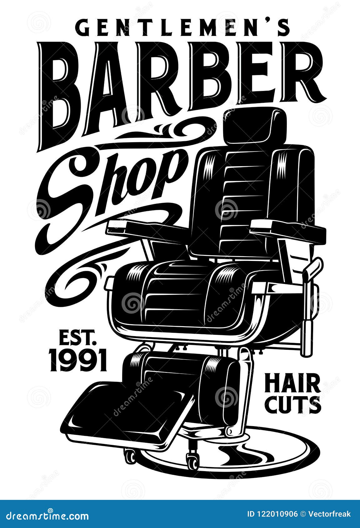 FriseursalonStuhlVektorIllustration Vektor Abbildung