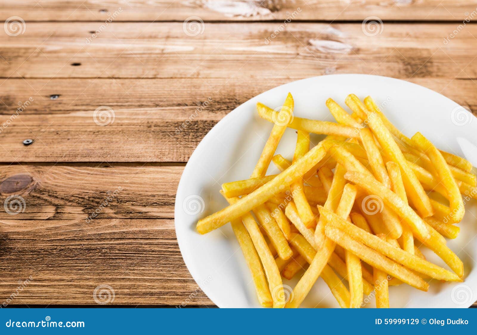 Fritadas do francês. As batatas fritas do fast food das batatas fritas prepararam o calor Fried Food Fast Food da batata