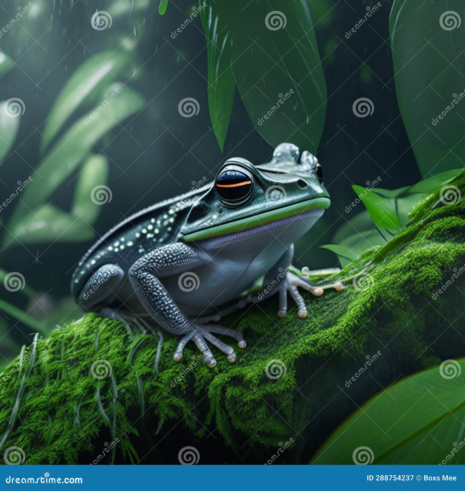Frog in the Amazon Rainforest, Amazon Rainforest, Brazil Generative AI