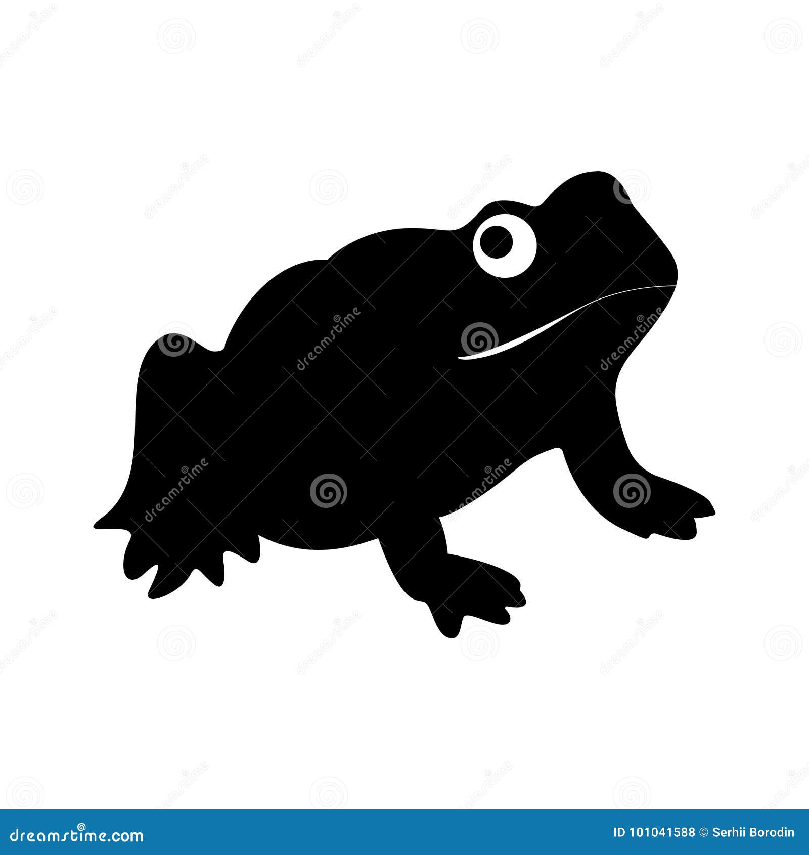 Frog black icon . stock vector. Illustration of tropical - 101041588