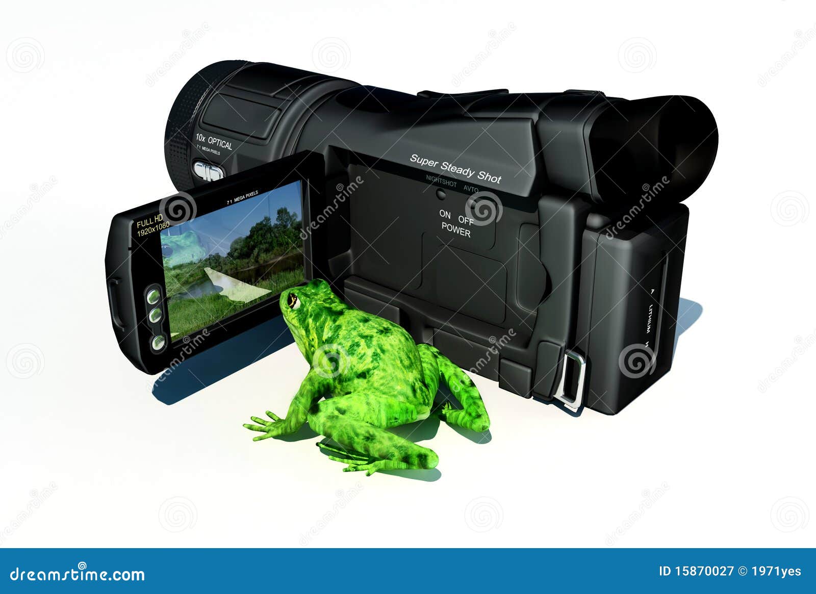 Frog On Camera Stock Photography | CartoonDealer.com #67510004