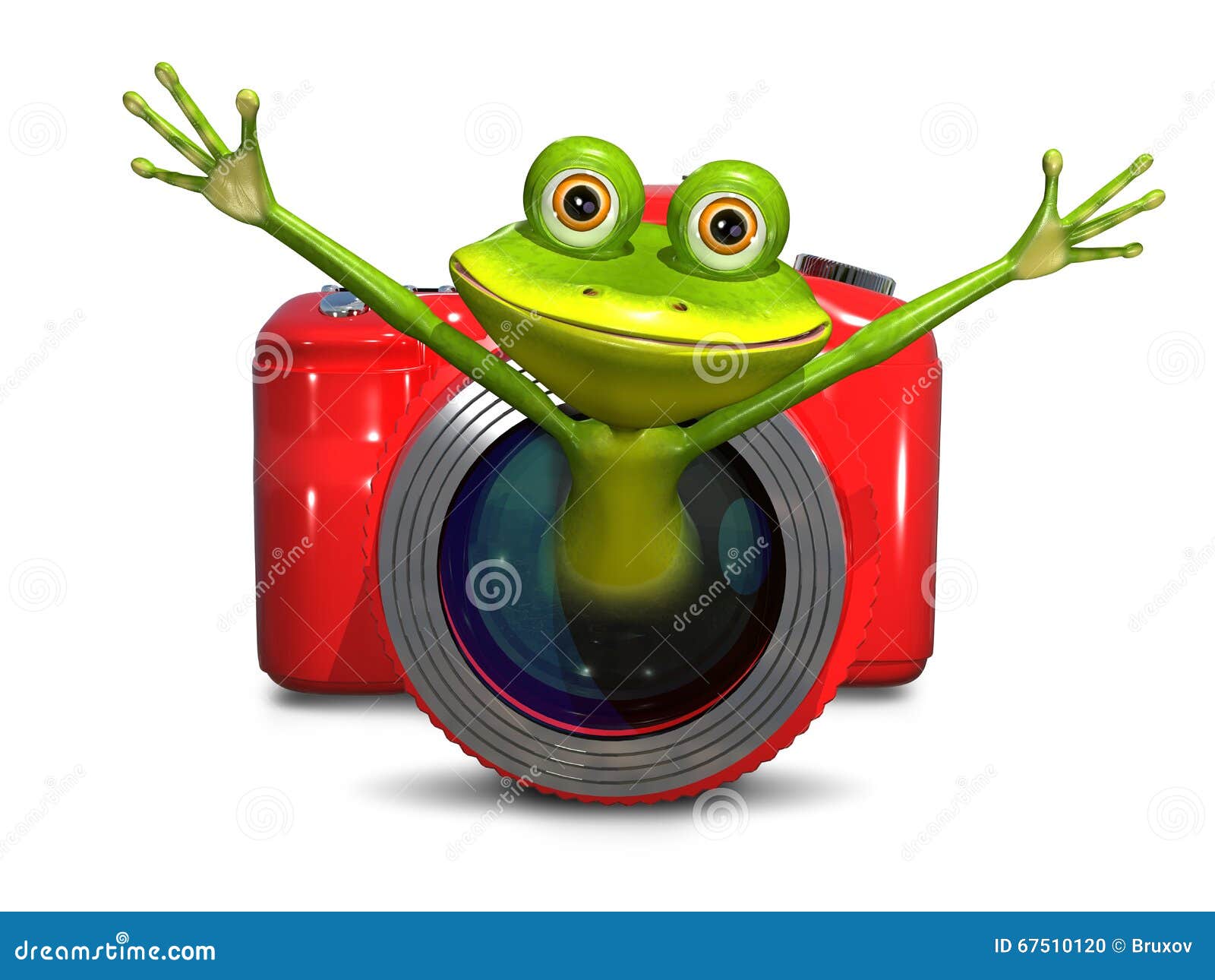 Frog On Camera Stock Photography | CartoonDealer.com #67510004