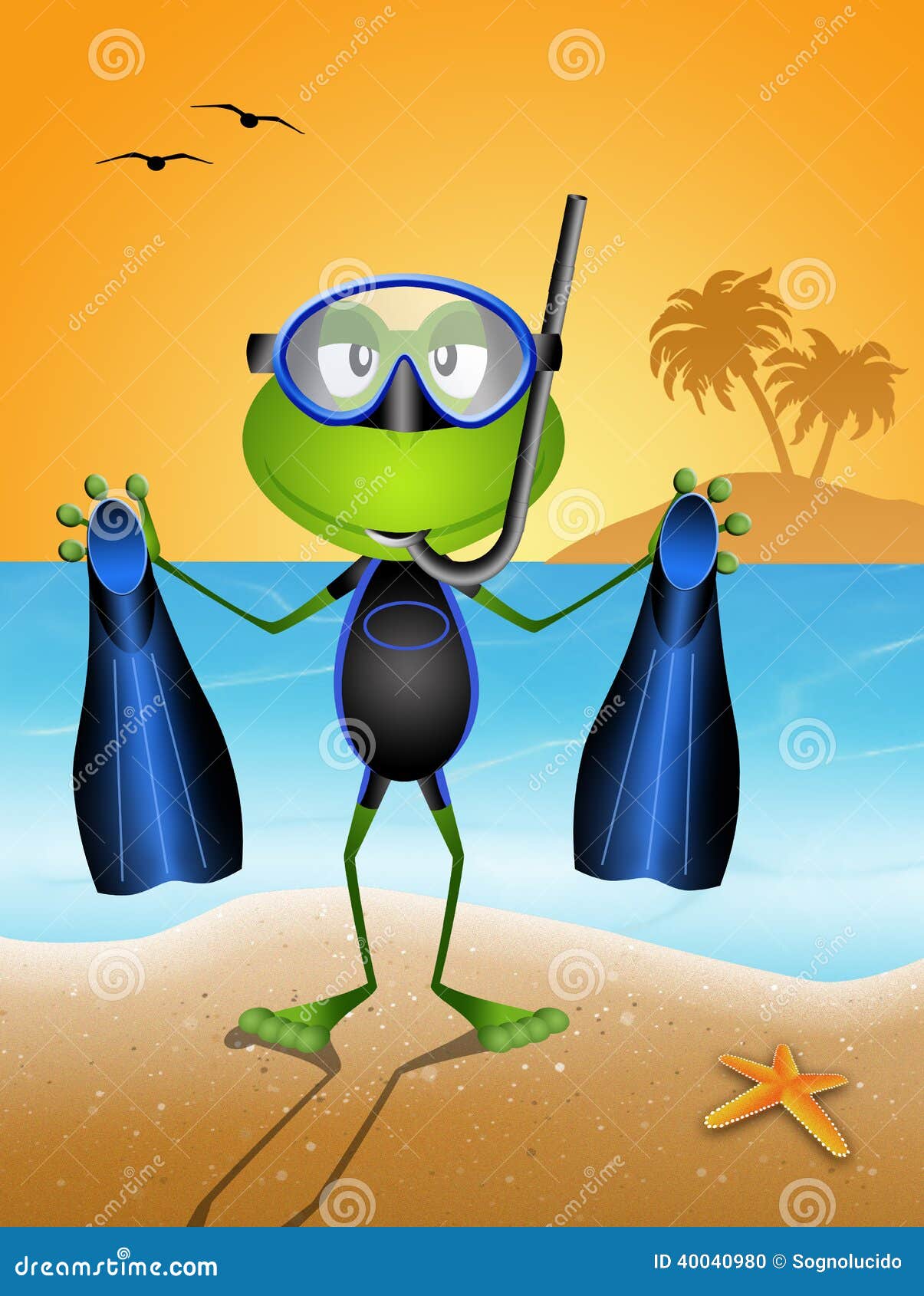 Diving Frog Stock Illustrations 61 Diving Frog Stock Illustrations