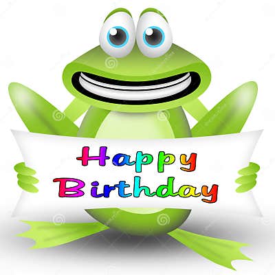 Frog happy birthday stock illustration. Illustration of camouflage ...