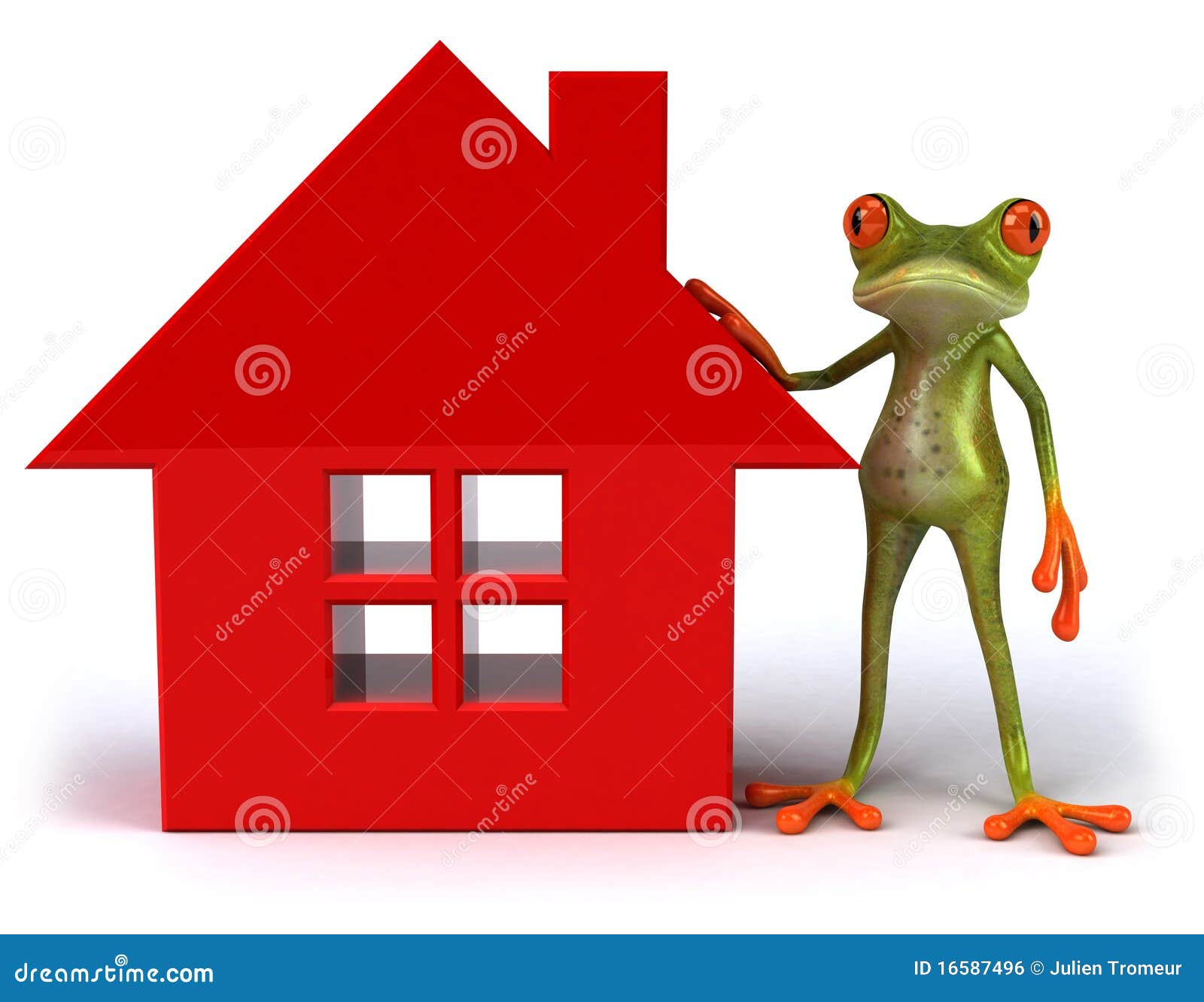 Frog and house stock illustration. Illustration of forest 16587496