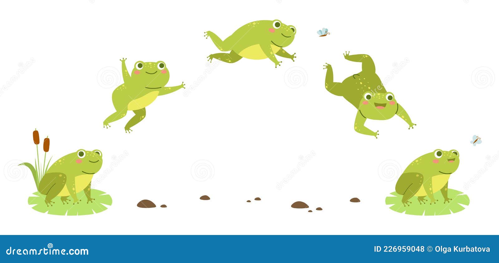 Frog Jump. Funny Toad Step Hop Sequences, Amphibian Character Moving  Animation Phases, Jumping Water Animal, 2d Stock Vector - Illustration of  froggy, joyful: 226959048