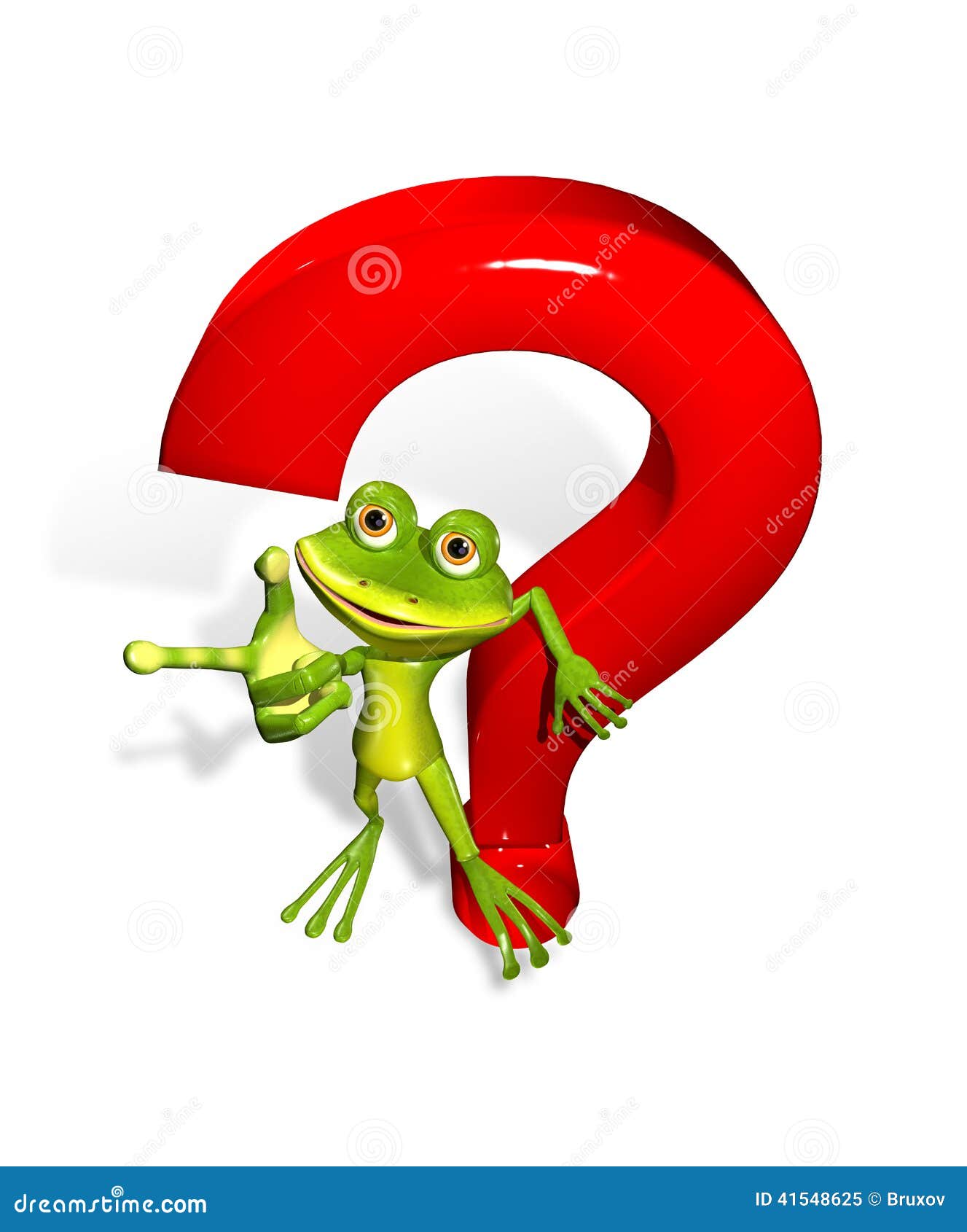 Frog with a question mark stock illustration. Illustration of amphibian