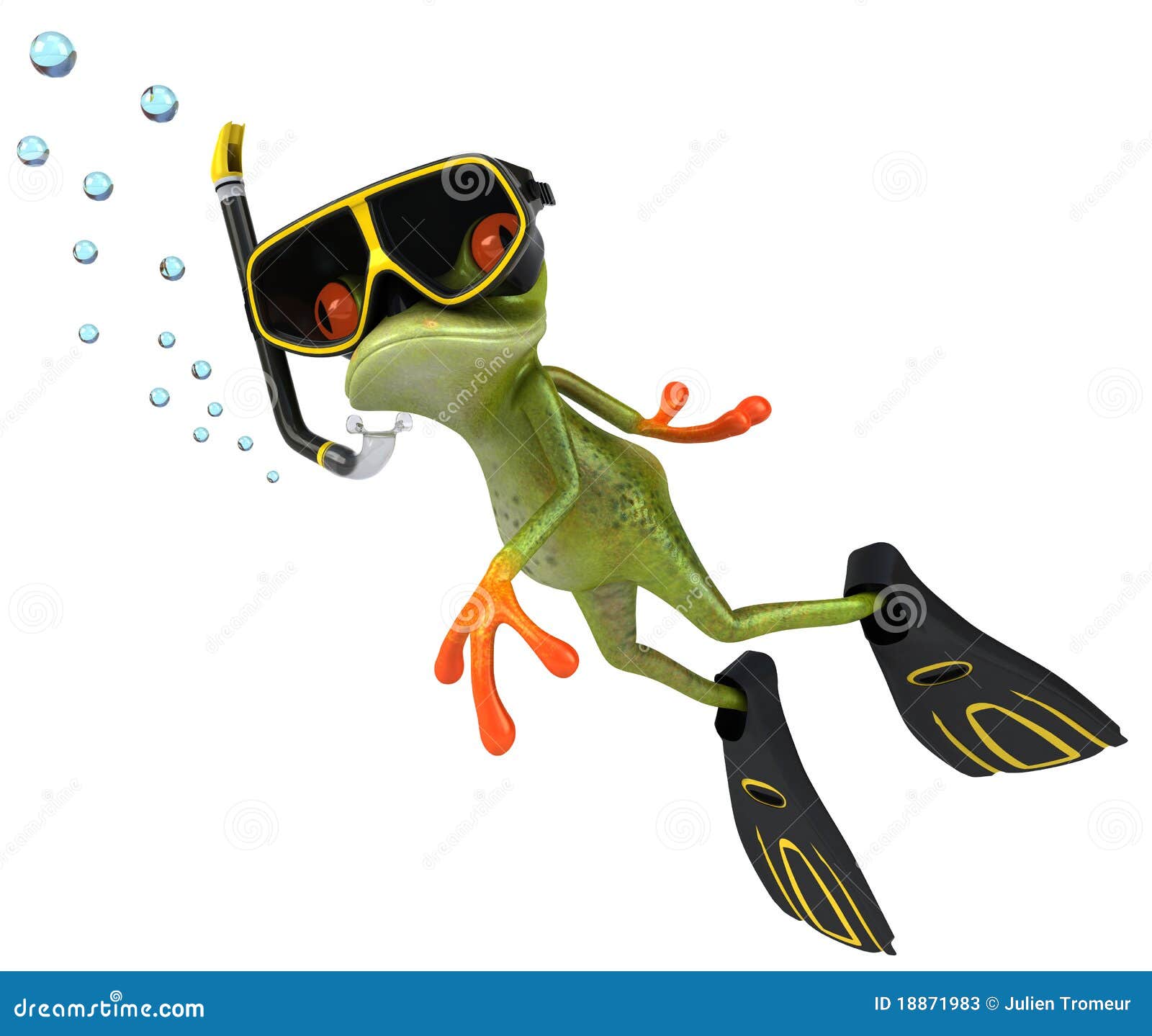Frog scuba diver stock illustration. Illustration of amazonian 18871983