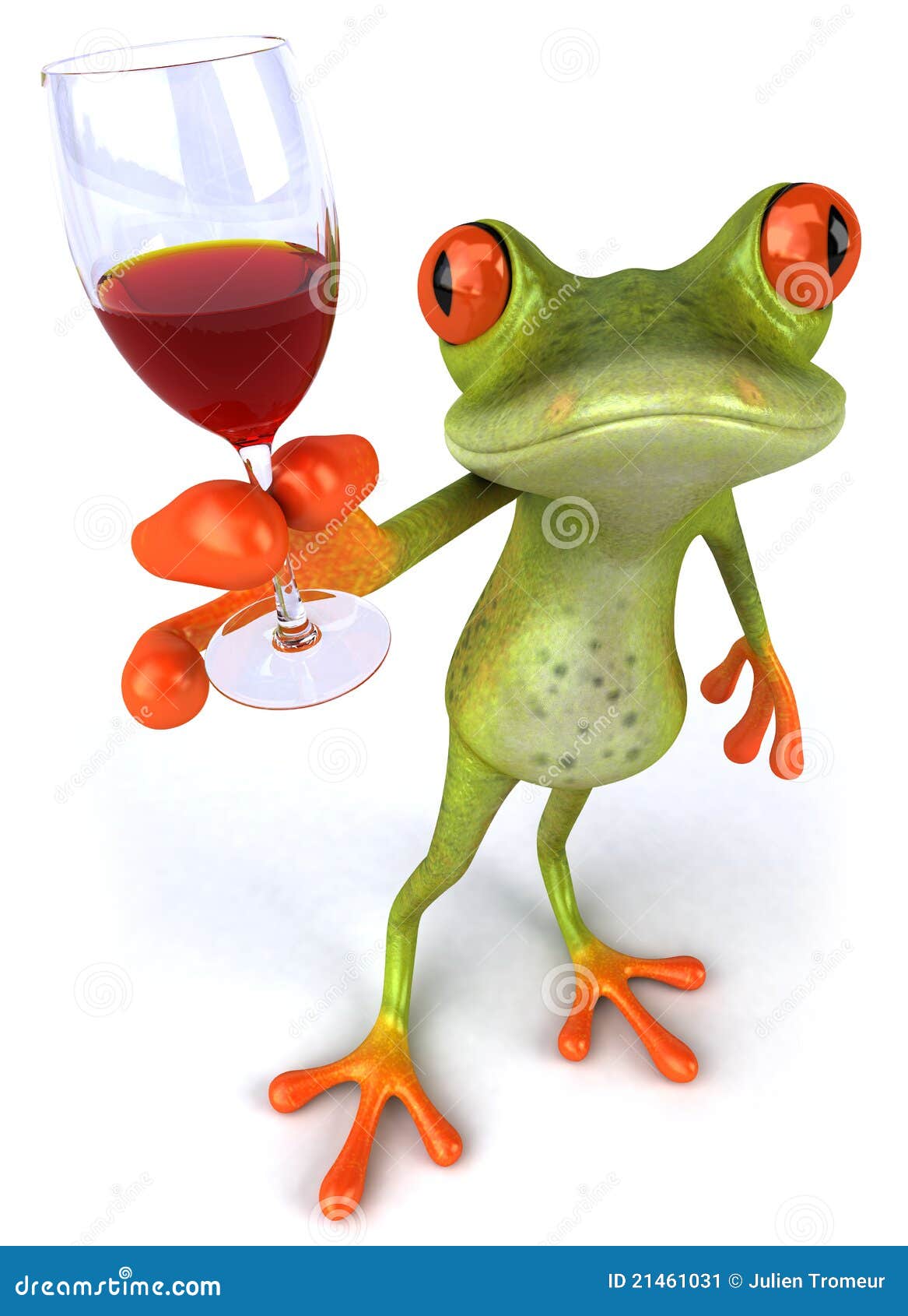 Frog and wine stock illustration. Illustration of frog - 21461031