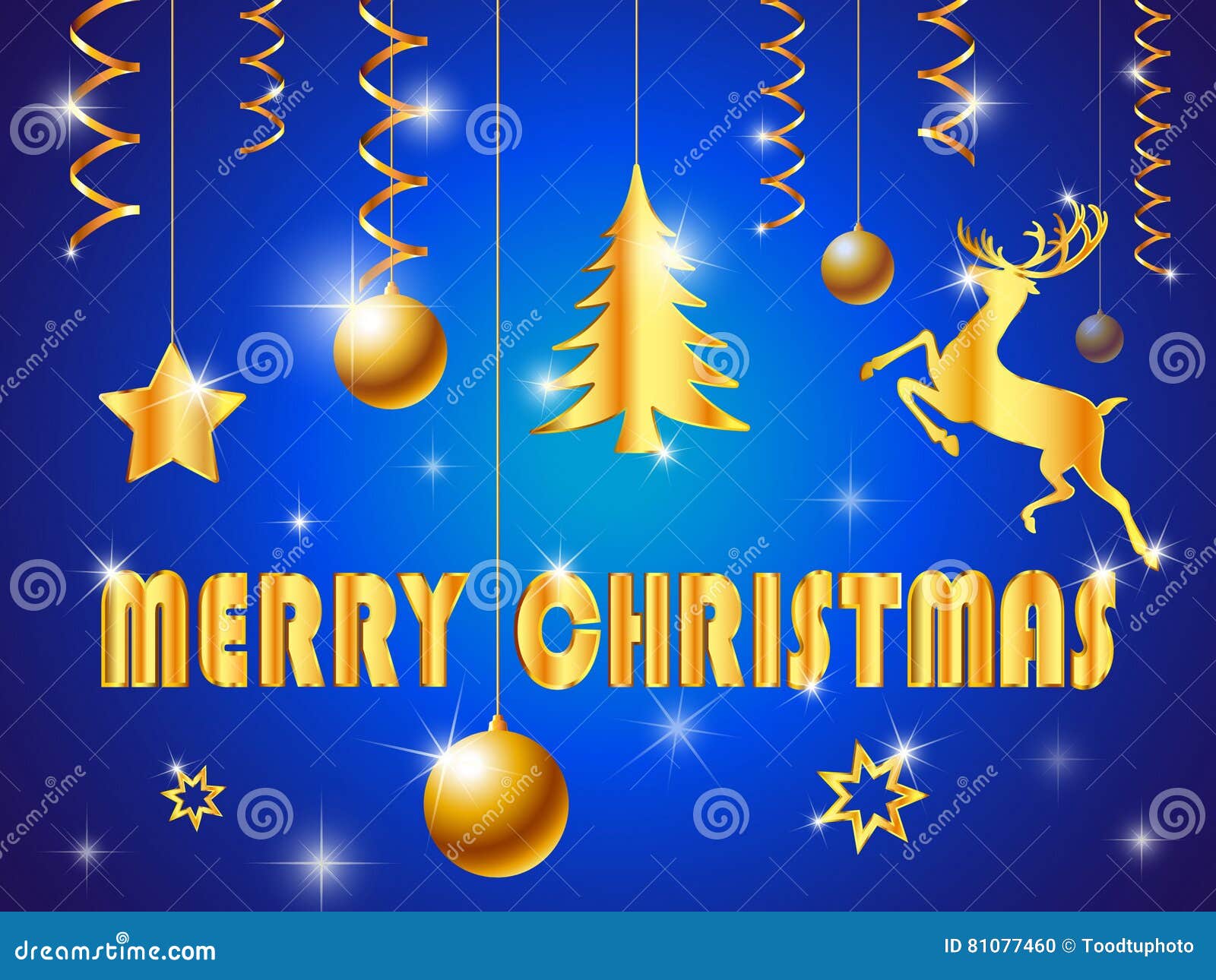 Frohe Weihnachten stock abbildung. Illustration von bedeutung - 81077460