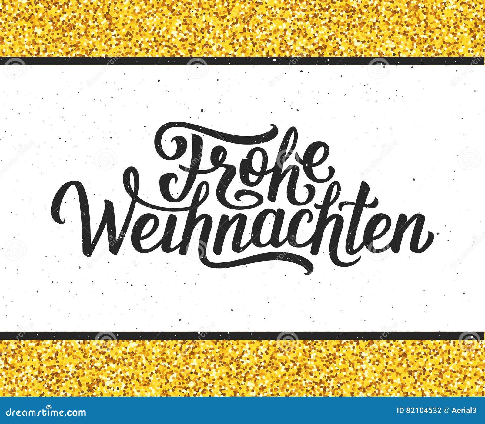 Frohe Weihnachten Lettering. Merry Christmas Card Stock Vector