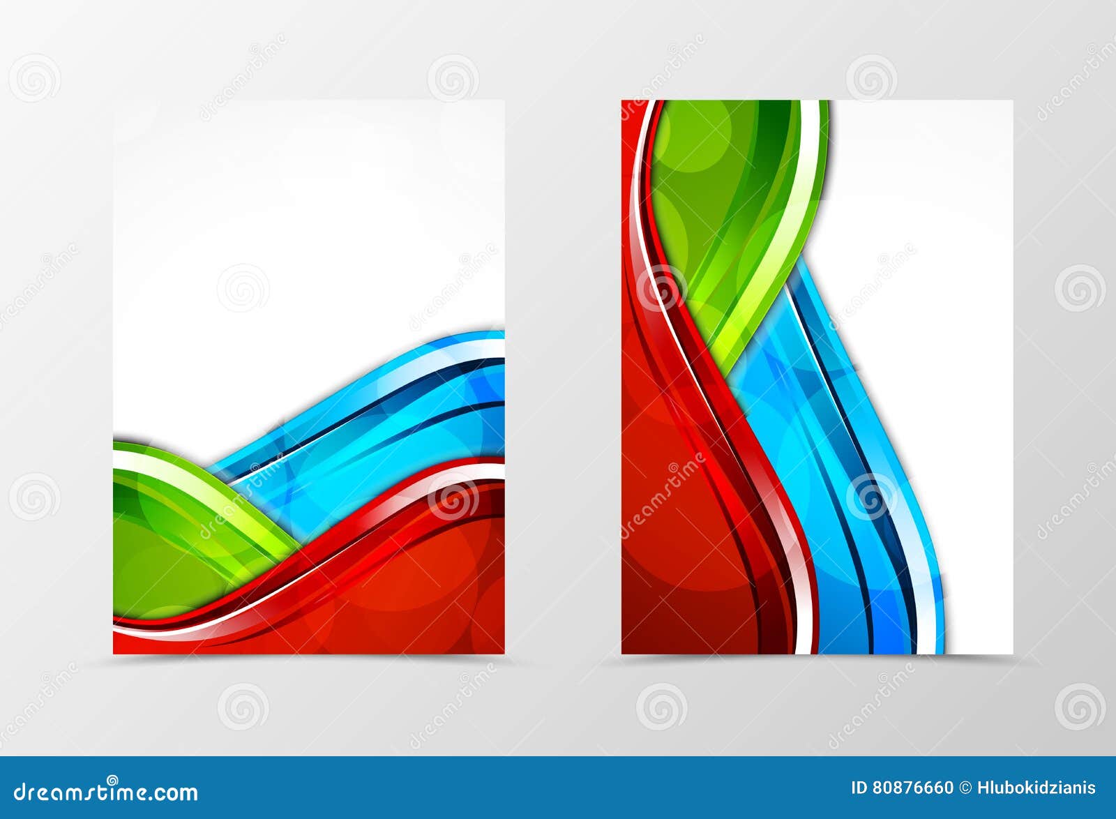 front and back dynamic wave flyer template 