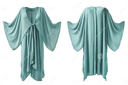 Front and Back Mockup of a Summer Beach Kaftan Stock Photo - Image of ...