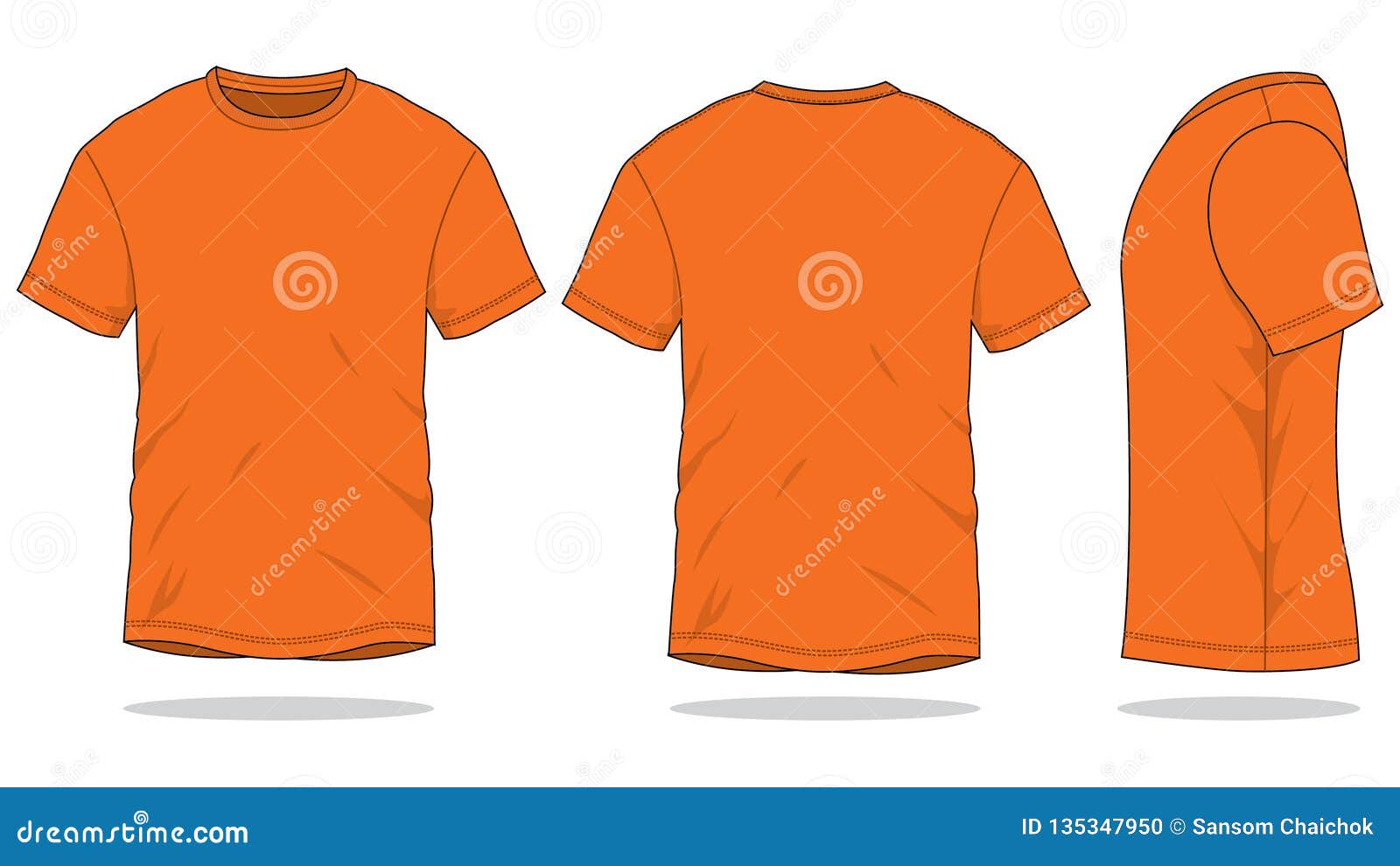 Download Orange T-Shirt Vector For Template Stock Vector ...