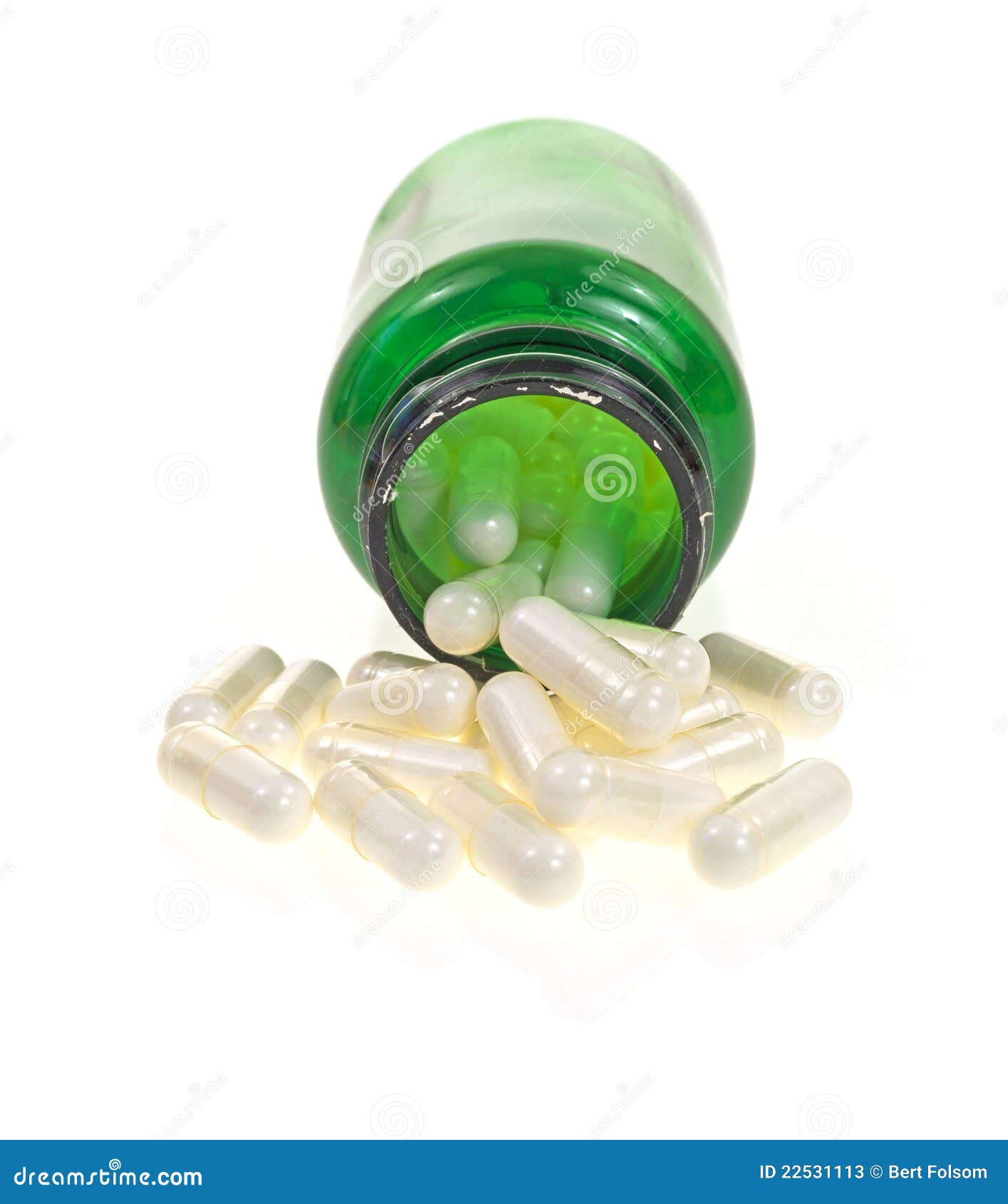Front of Bottle with Acidophilus Capsules Stock Image Image of