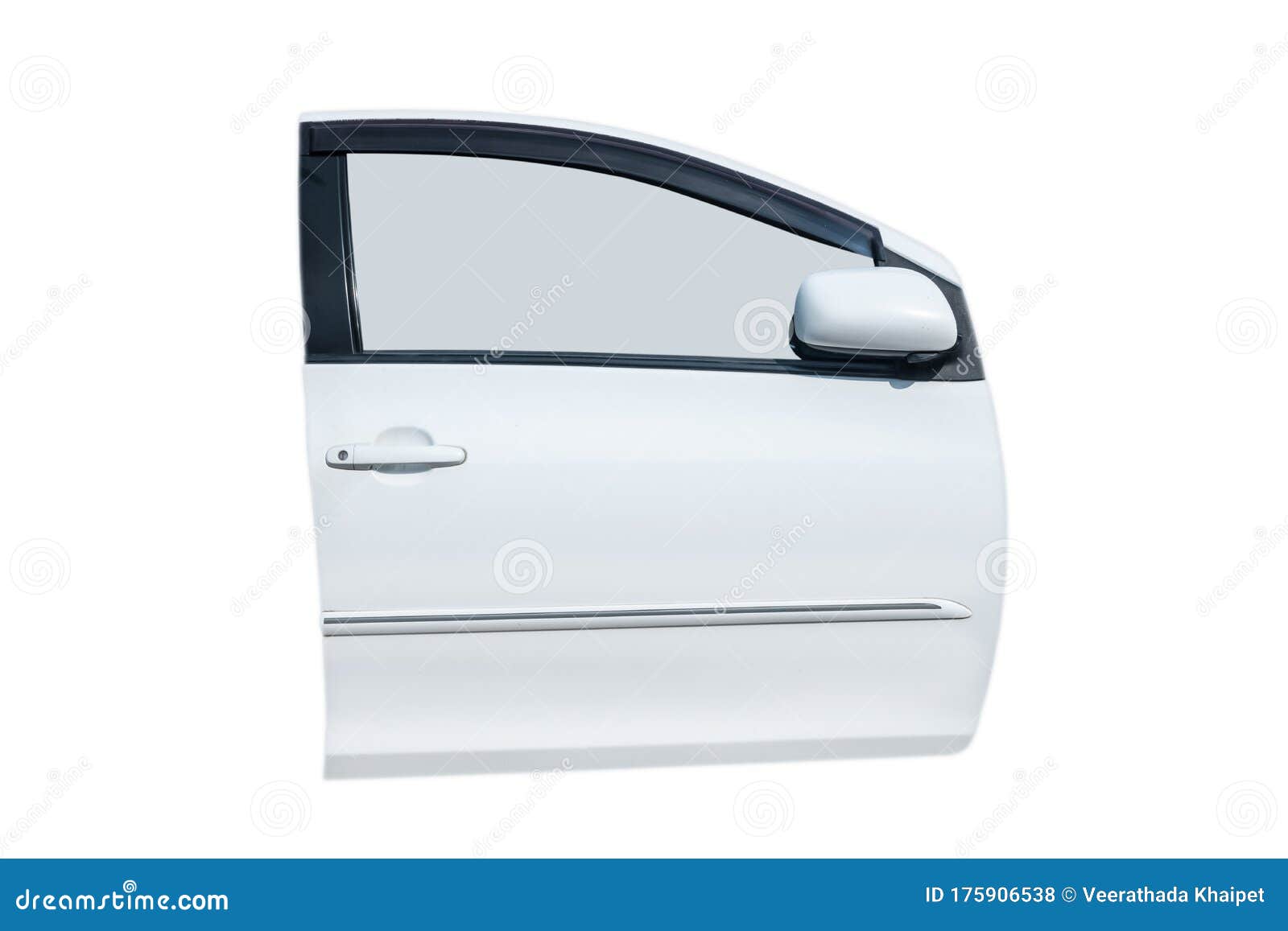 Car Door Trim with Black Leather Upholstery on a White Isolated Background  for Repair and Replacement in a Car Service. Spare Stock Photo - Image of  dashboard, console: 215675086