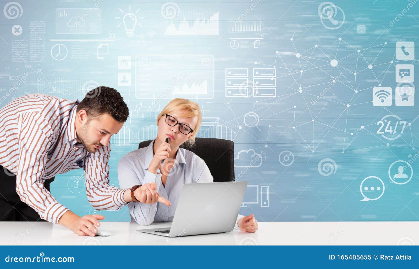 Front Desk Work with Workflow Concept Stock Image Image of office