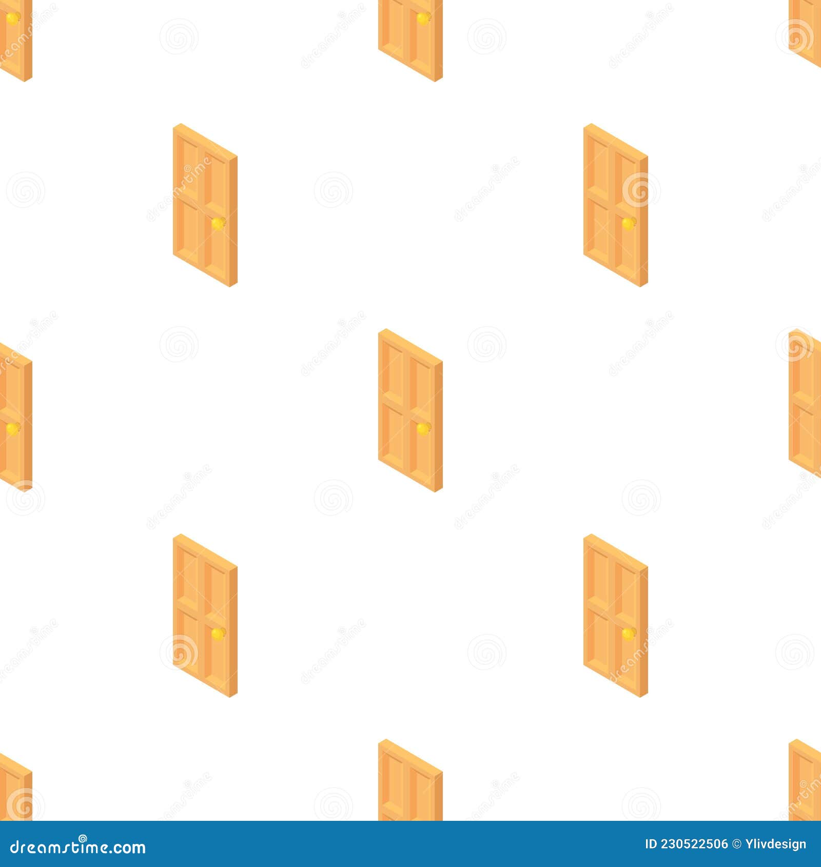 Front Door Pattern Seamless Vector Stock Vector Illustration of