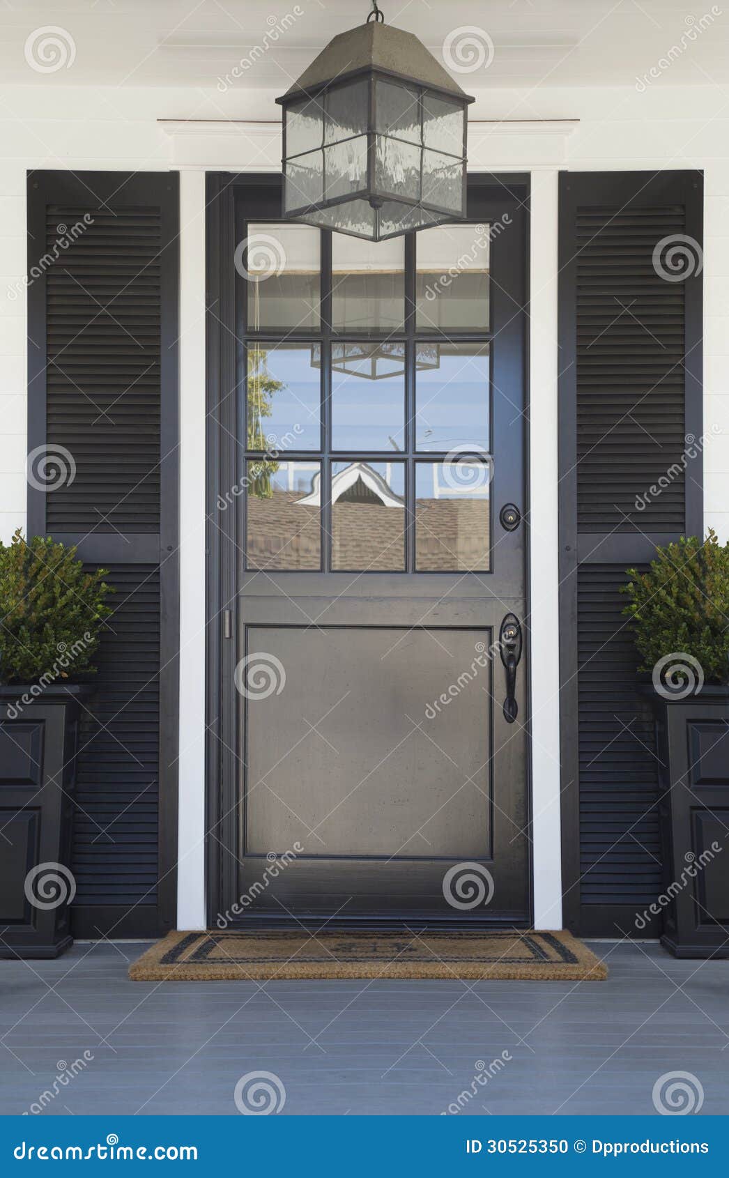 front door of an upscale home
