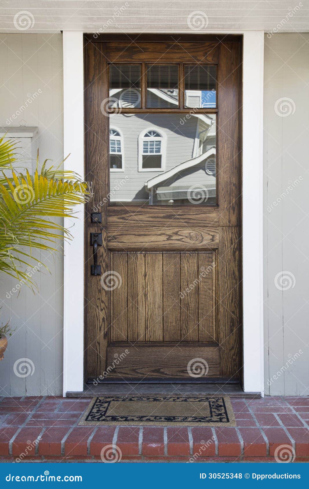 front door of an upscale home