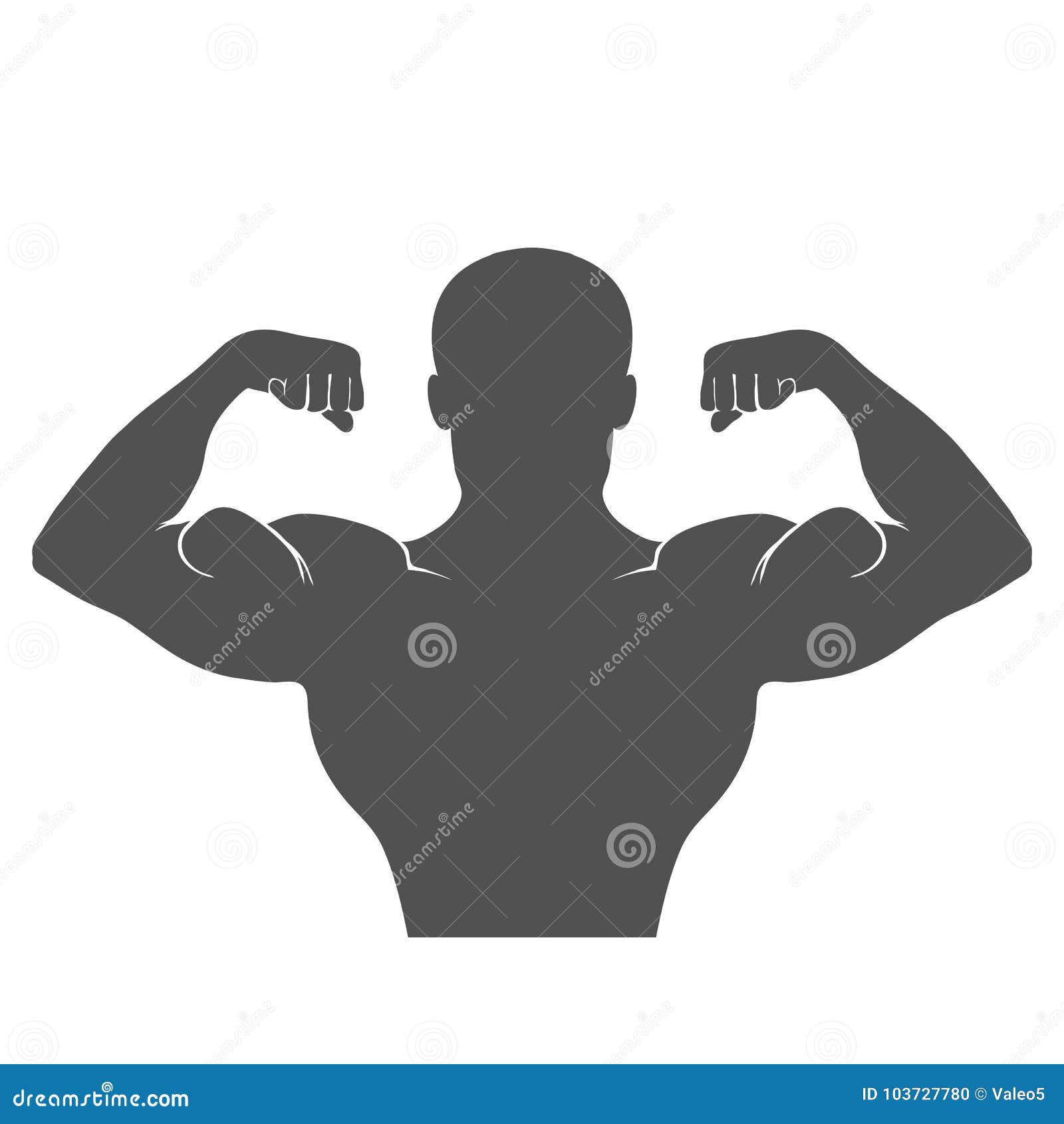 Front double biceps pose stock illustration. Illustration of bicep ...
