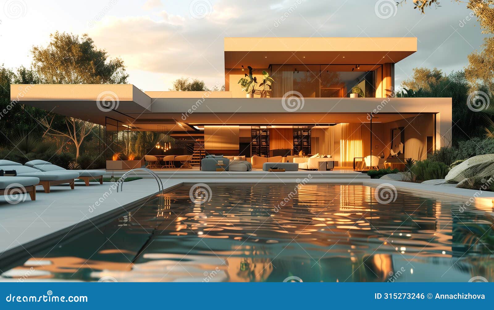Front Elevation Of A New Modern Scandinavian Style Home Stock Photo Front Elevation Of A New Modern Scandinavian Style Home Stock Photo