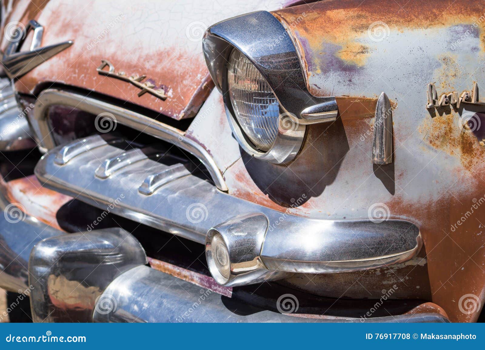 Front end of classic car editorial stock photo. Image of restored - 76917708