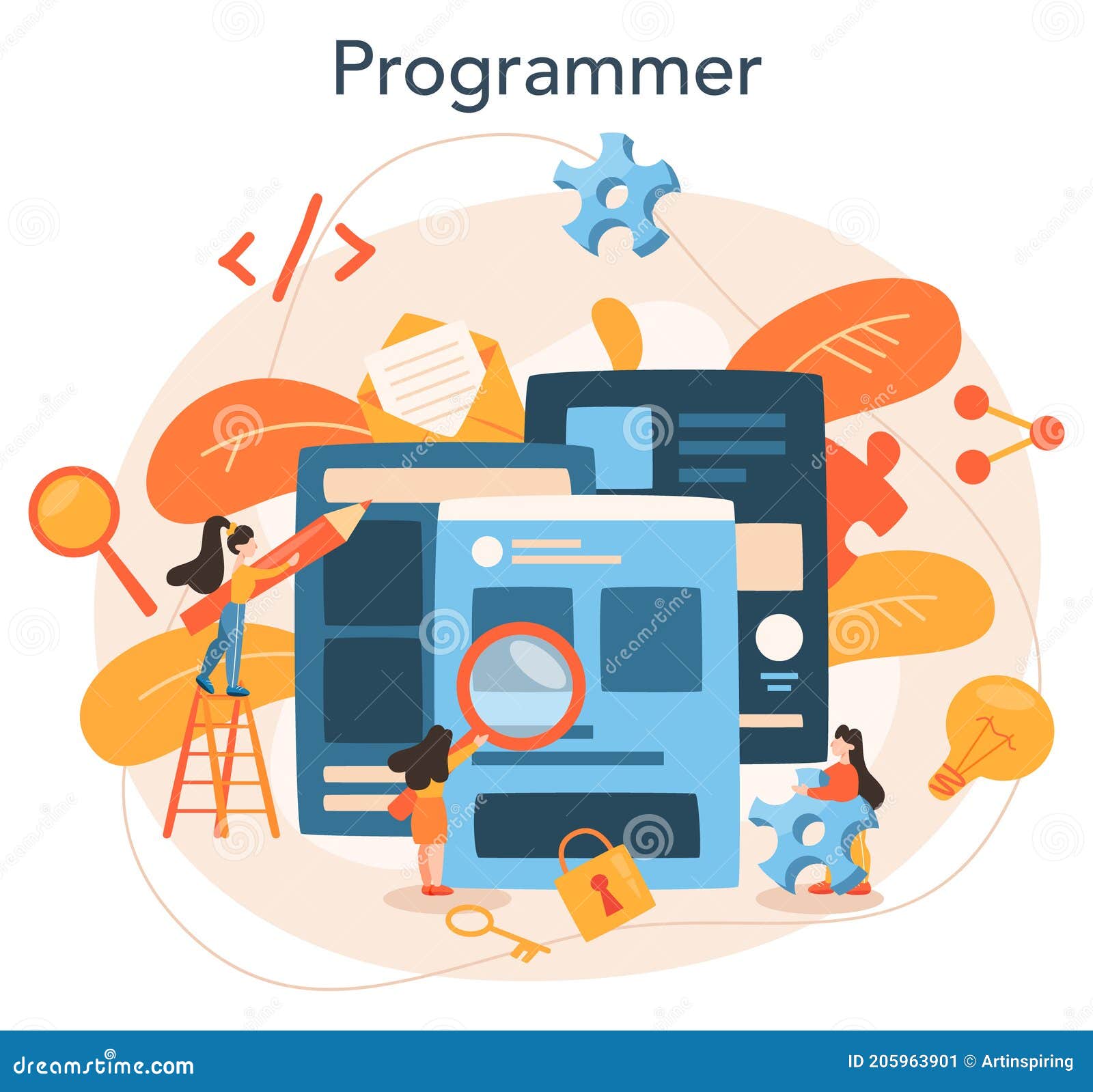 Front-end Development Concept. Website Interface Design Improvement ...